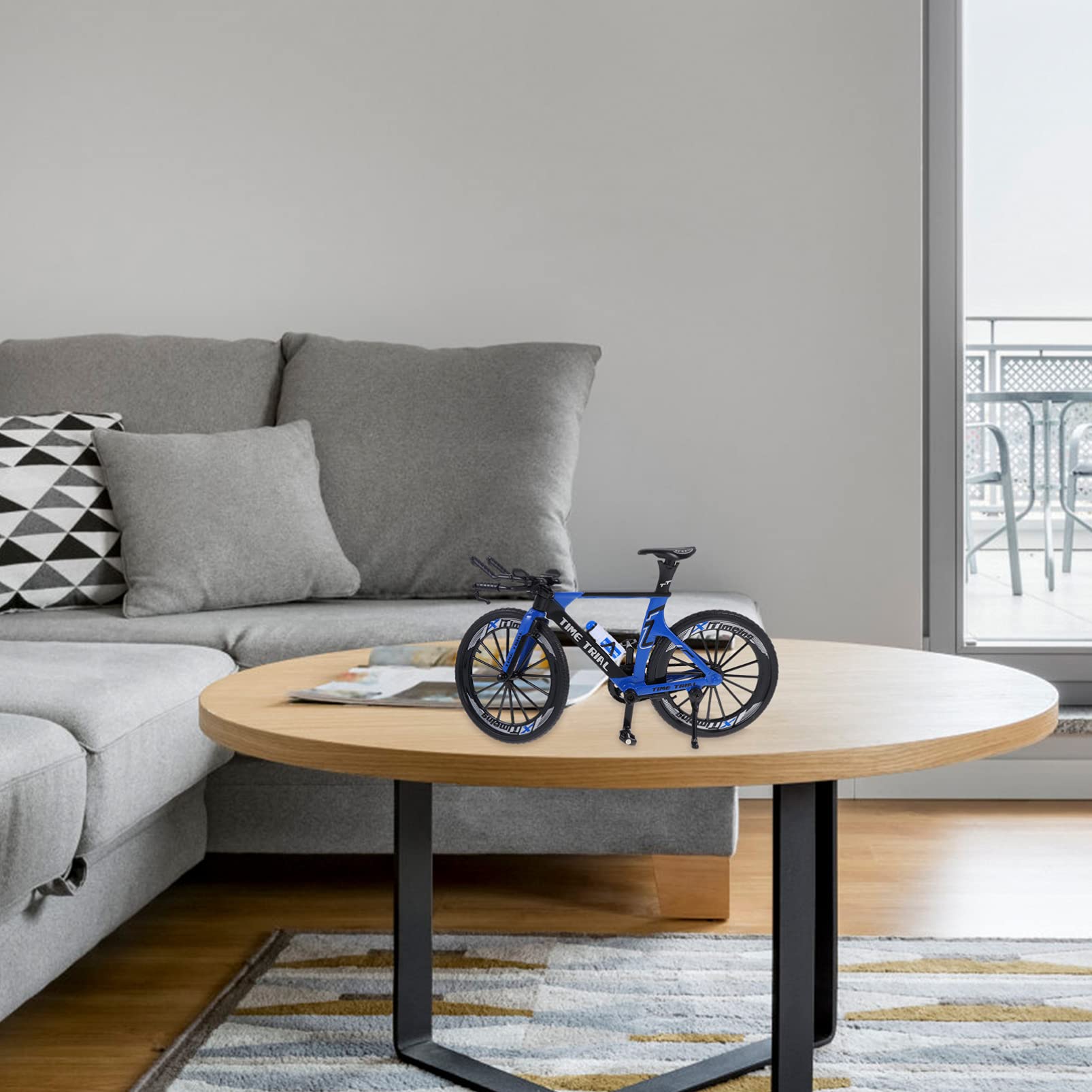 Toyvian Modello in miniatura per bicicletta da corsa, decorazione da tavolo, decorazione creativa, per casa, ufficio, 7,09 x 3,94 x 1,97 cm, regalo per gli appassionati di ciclismo