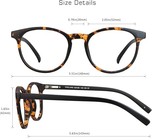 Miniatura 3 de Lentes de bloqueo de luz azul, 2 pares de anteojos de computadora para antifatiga visual, elegante marco ovalado, antirreflejos