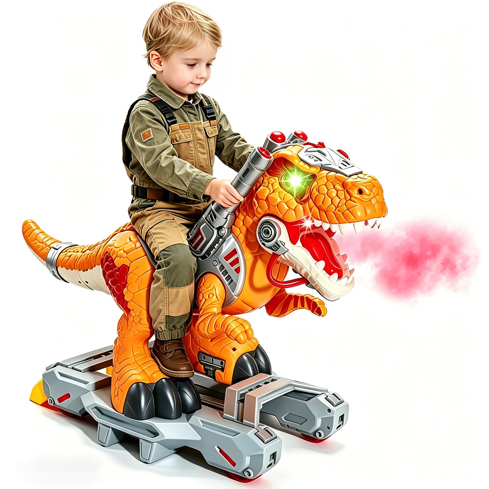 NMM Dinosaur Balance Bike | Dinosaur Toys for boys | Electric ride on toys with Music, Lights| Battery-Operated kids electric scooter | Cars for 2-6 Years Old Kids