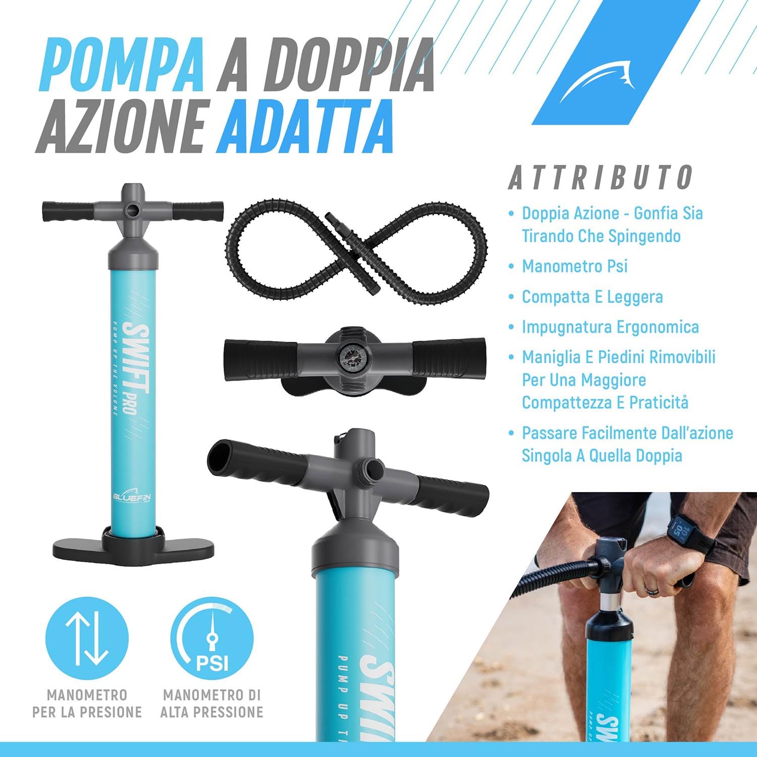Bluefin Cruise Premium Set Paddle Stand Up, Paddleboard Gonfiabile per Adulti, Pacchetto SUP con Zaino, Paddle in Fibra di Vetro e Pompa