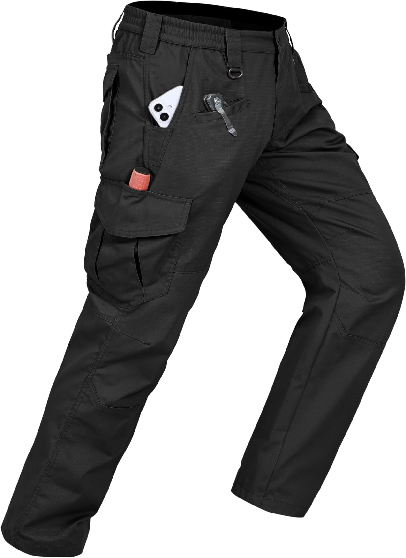 Mens Work Pants Cargo Tactical Construction for Men Ripstop Water Repellent Lightweight Outdoor Hiking with Pockets