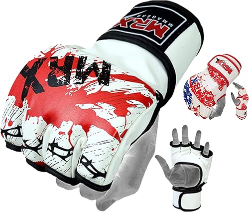 MRX Guantes MMA UFC Grappling Guante de lucha boxeo Muay Thai Entrenamiento Sparring Mitts para hombres y mujeres