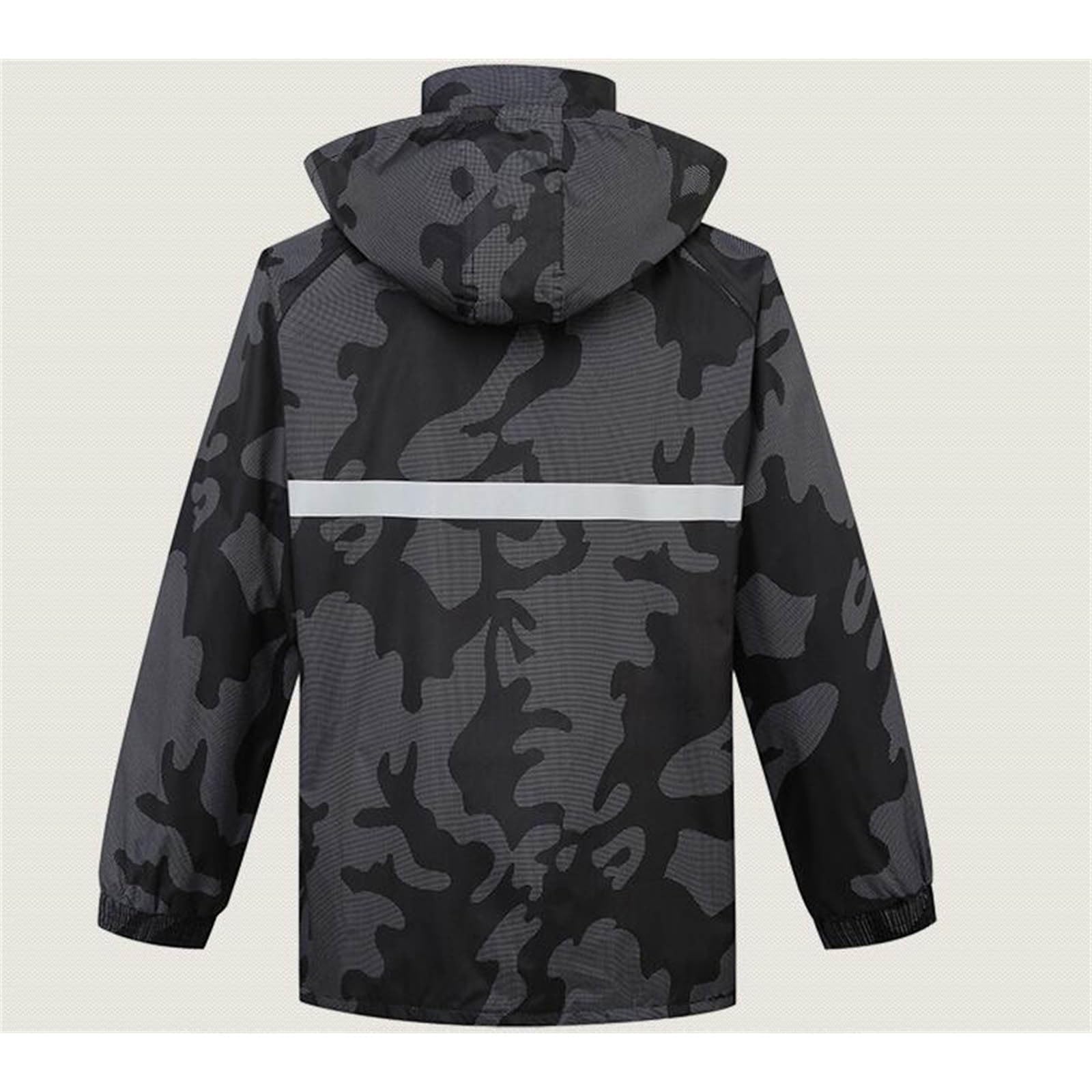 Genérico 2026 Chubasquero Trajes Impermeables de Dos Niveles para Hombres Chaqueta Impermeable con Pantalones Equipo Alta Visibilidad Amazon ES