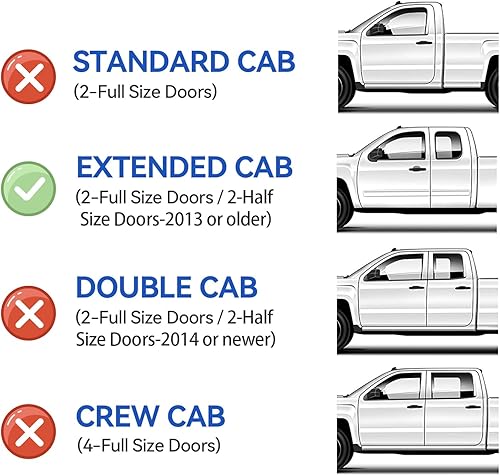 Miniatura 2 de CMVT Auto Viseras de ventana para Chevy Silverado 1999-2006 y GMC Sierra 15002500  3500 HD, protectores de lluvia, deflector de sombra de