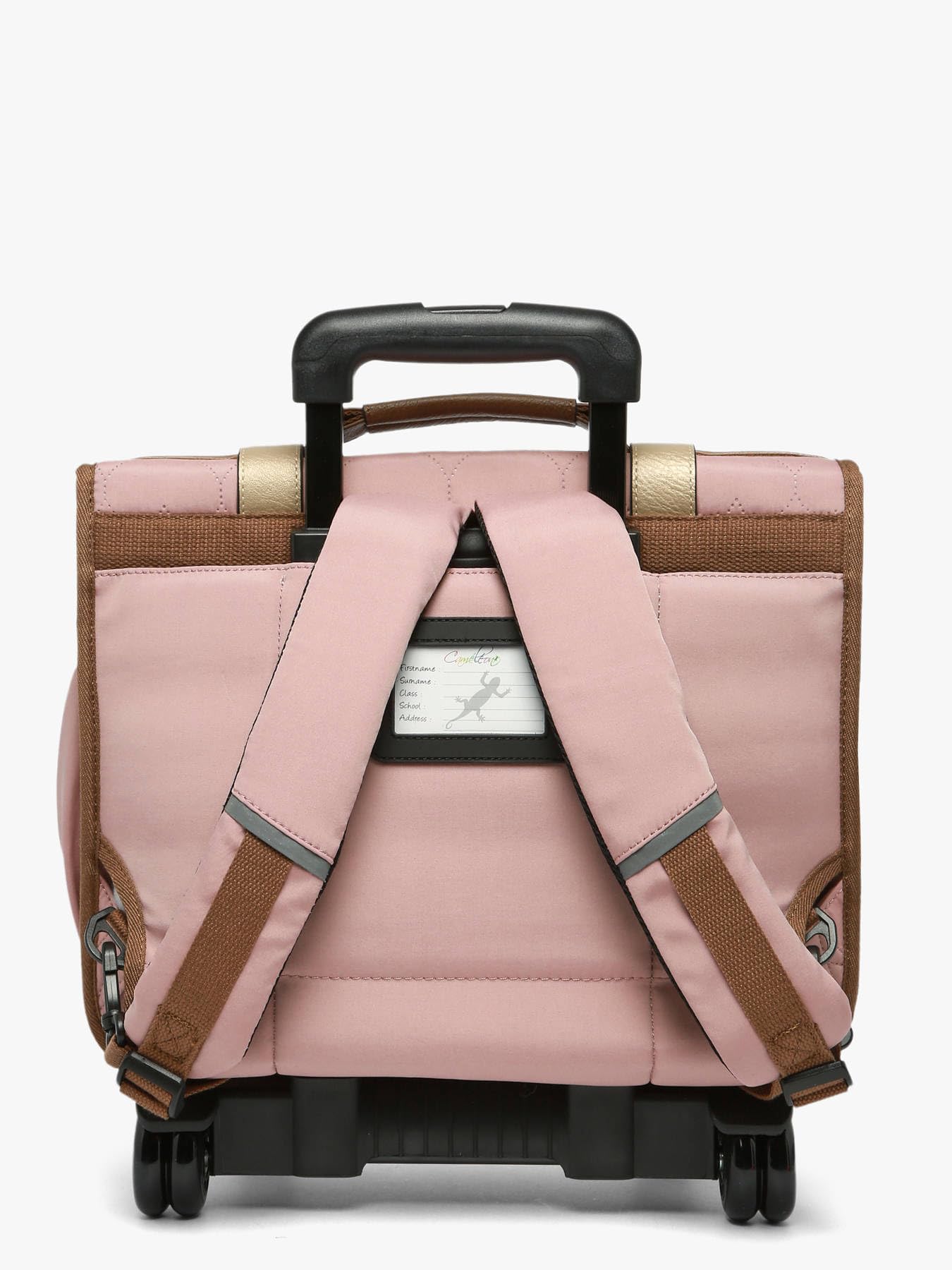 Cameleon Cartable à roulettes Rose 38cm Vintage Fantasy avec 2 compartiments - Idéal pour l'école primaire et la rentrée scolaire en CP, CE1 et CE2 pour fille et garçon