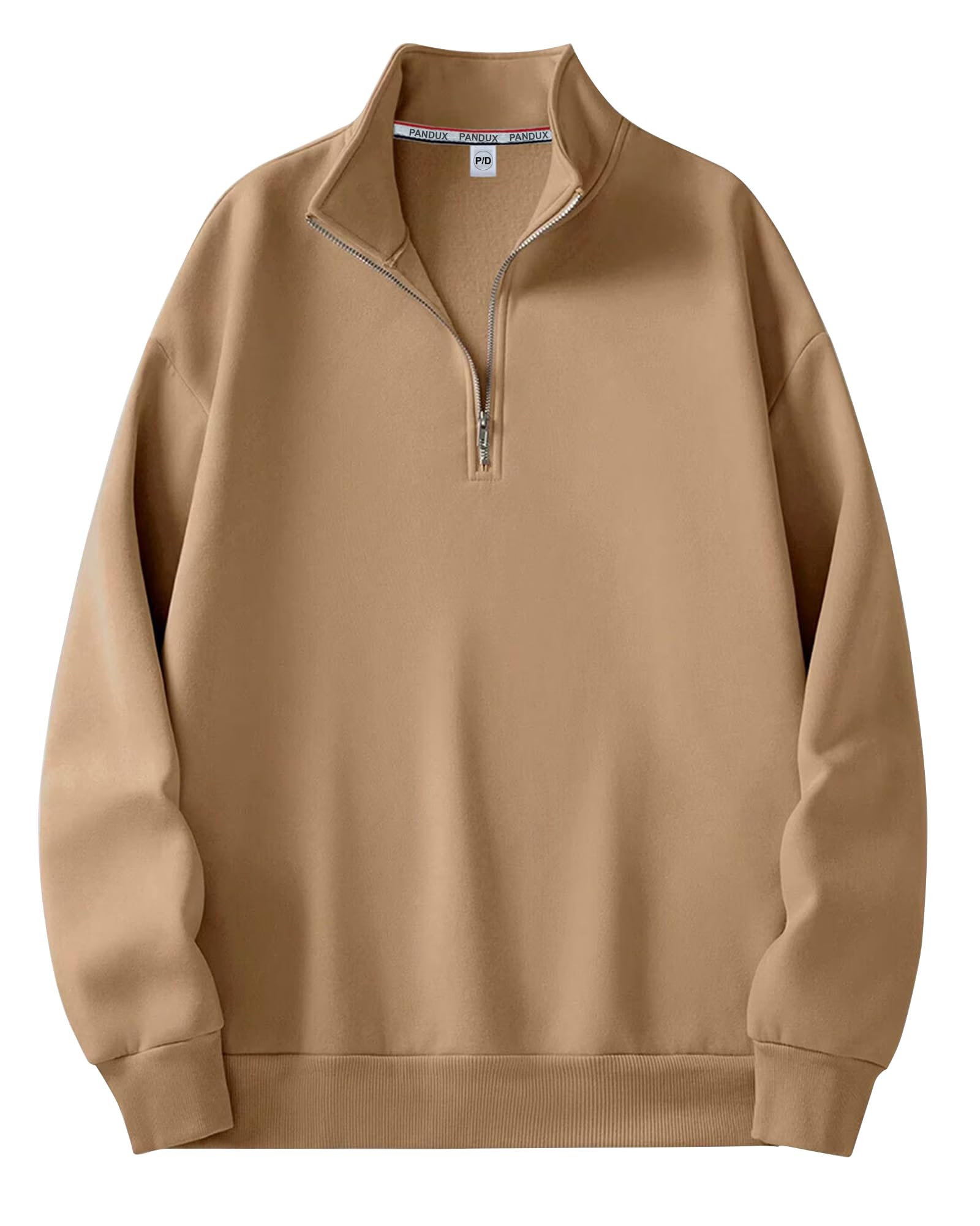 Style cruwMen's Half Zipper Pullover Lightweight Mock Neck Sweatshirt Casual Long Sleeve Shirt