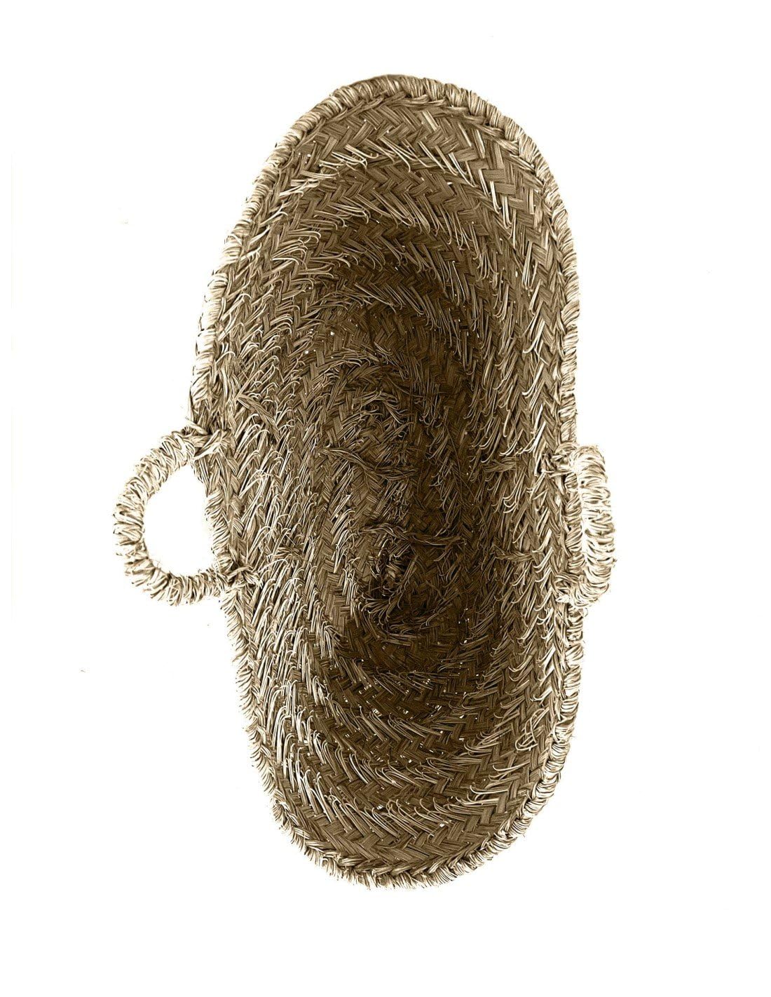JARDIN202 - Capazo de Esparto con Asas Decorativo | Capazo Fibra Natural Sostenible | Cesto para Leña | 66 x 49 x 33 cm - — view 8