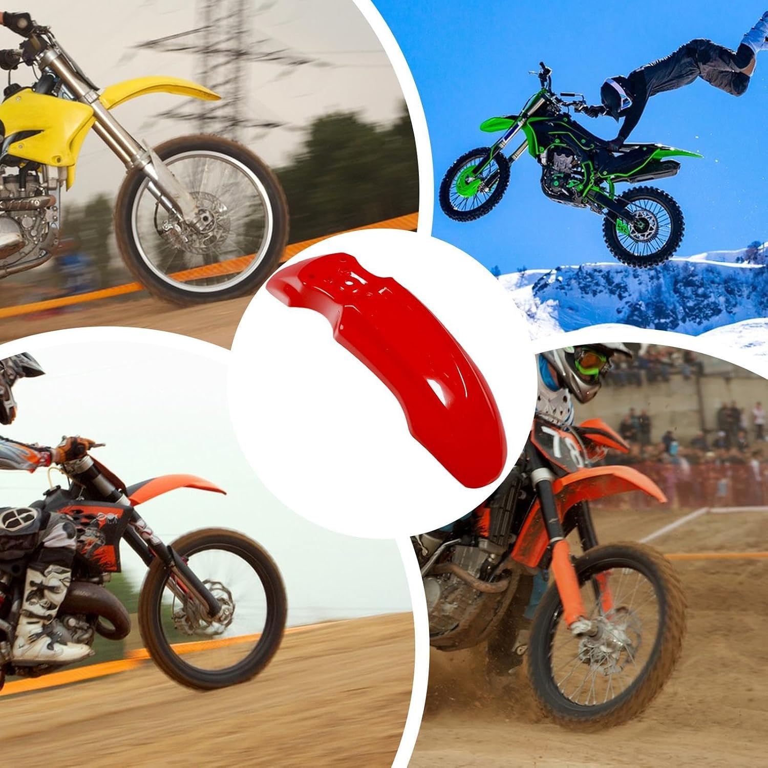 Motorcycle Mud Guard,Protective Body Frame Accessories - Motorcycle Tire Mudguard | for Electric Motorbike Dirt Bike Outdoor Rainy Day Gravel Land