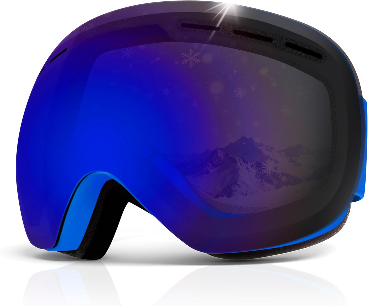 Napzy Ski Goggles, Snow Goggles Adult Men, Women's Same Style Outdoor Ski Goggles Protective Glasses Skiing Accessories Glass