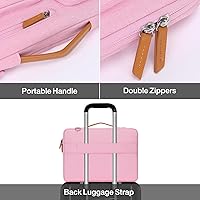 Vista 6 de MOSISO - Bolso de hombro protector 360 para laptop, bolsa para computadora de 15-15.6 pulgadas, bolsa tipo mensajero con apertura lateral, 4