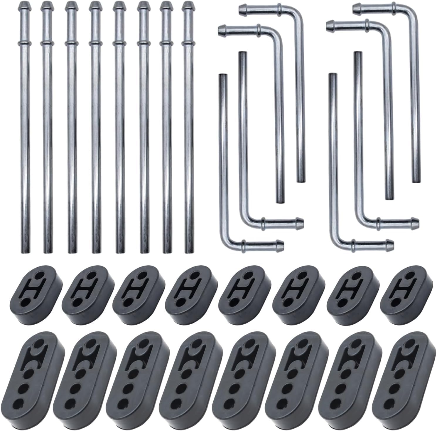 32PCS Heavy Duty Exhaust Hanger Rod Set,Universal for Car Truck Muffler Exhaust System Replacement