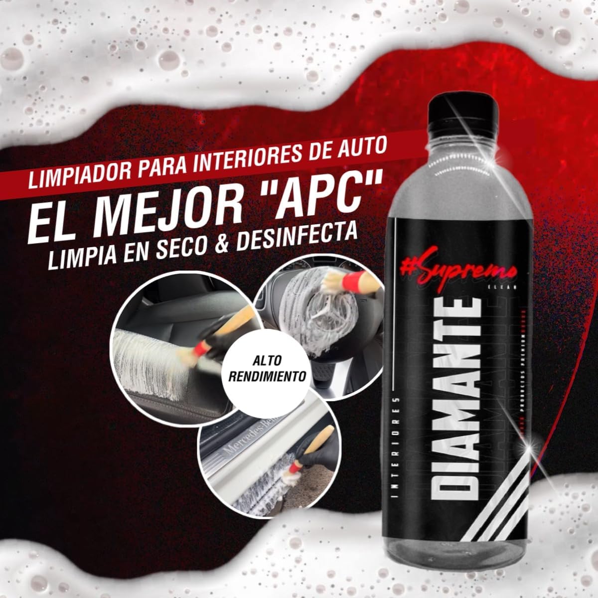 SupremoClean Premium Automotive Detailing Kit Interior and Exterior with Accessories and Video Instructions.