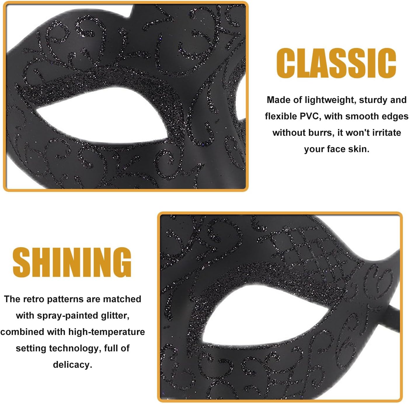 Masquerade Mask for Women Men Couple Masks for Ventian Halloween Carnival Mardi Gras Party Supply - Image 3