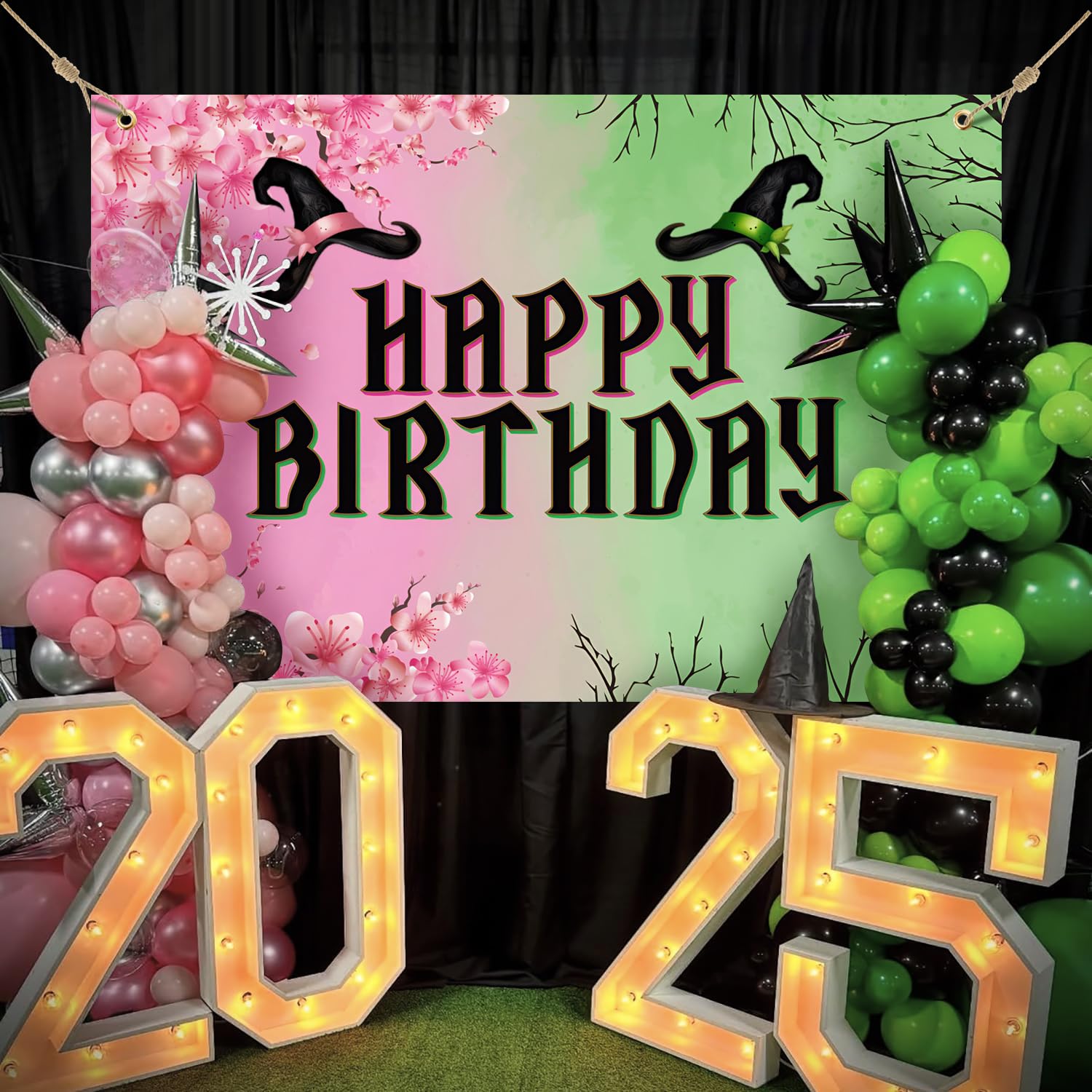 Bannière Anniversaire Magique Pré-enfilée - Décoration Sorcier - Fête Enfant Garçon Fille