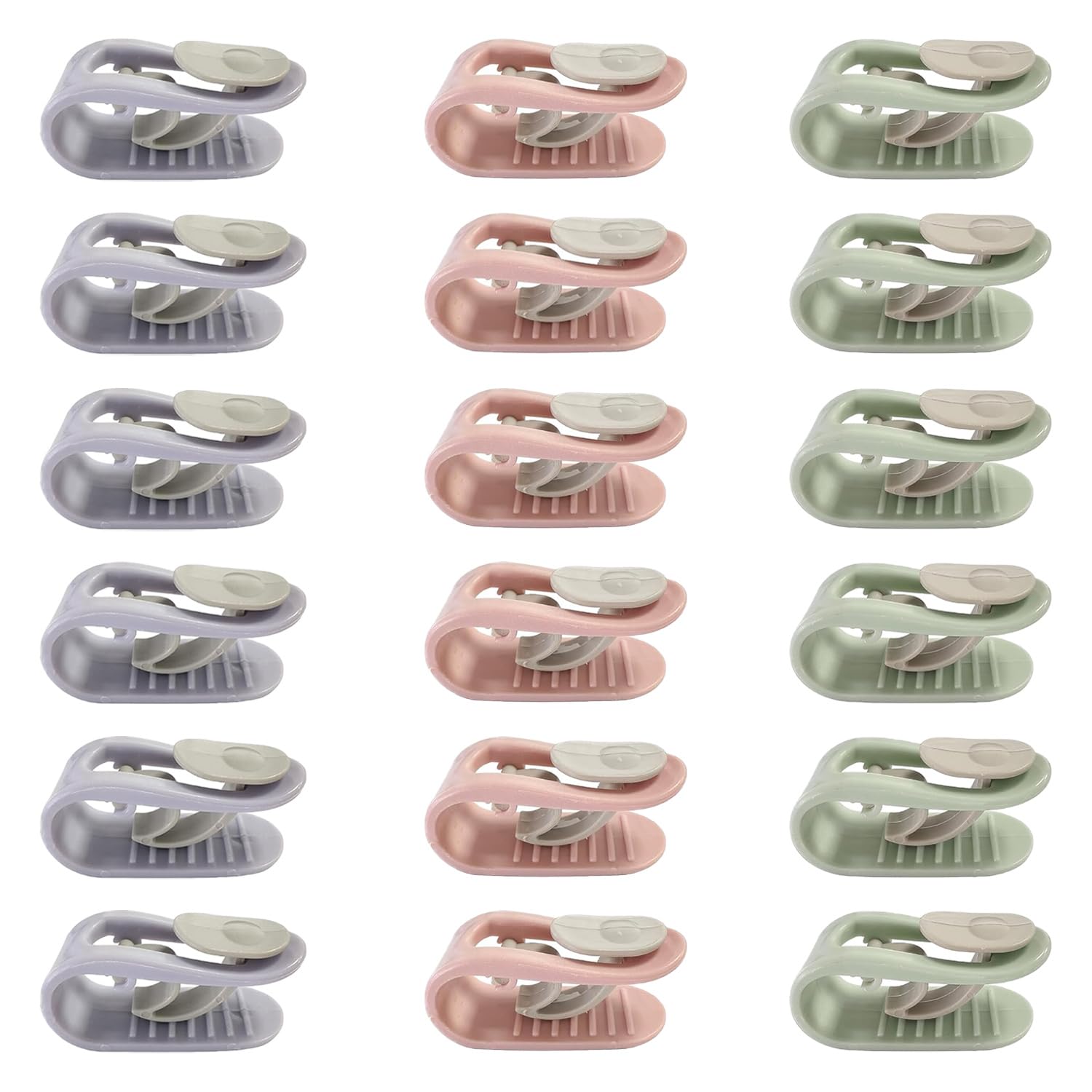 Syeycw Pink, Purple, Green 18 Pcs Duvet Cover Clips, Needle Free Quilt Fixing Clips, Safety Quilt Fasteners, Anti Slip Bed Sheet Grippers, For Keeping Duvet Corners In Place, For Home Bedroom Use