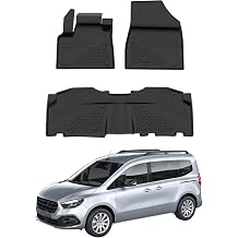 Floor Mats fits Mercedes Citan 2021-2026 | Custom Fit Floor Liner for Cars | Premium Quality Car Mats Black | Odorless All Weather Waterproof Durable 4.5D Liner