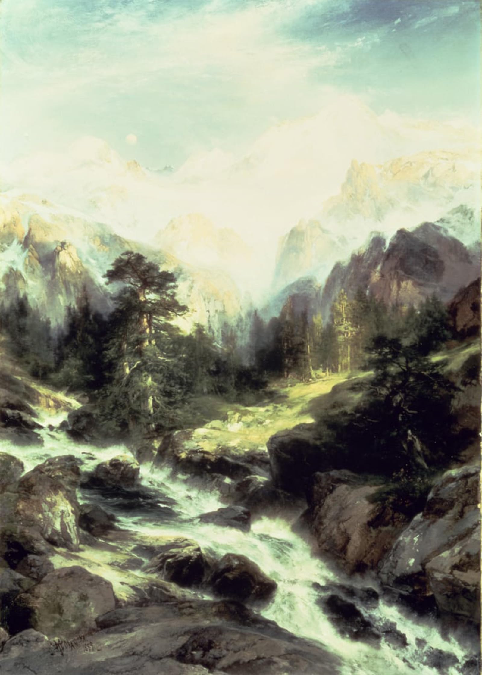 POSTERIIk Famous Modern Artwork Art Mural in the Teton Range by Moran Oil Paintings Pictures for Home Decor 60x90cm