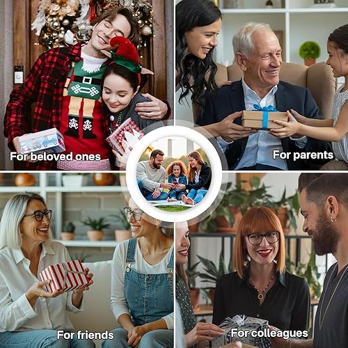 Miniatura 4 de HDSD Adornos de Navidad acrílicos personalizados con foto y texto, decoración de fotos personalizada de doble cara para árbol de Navidad