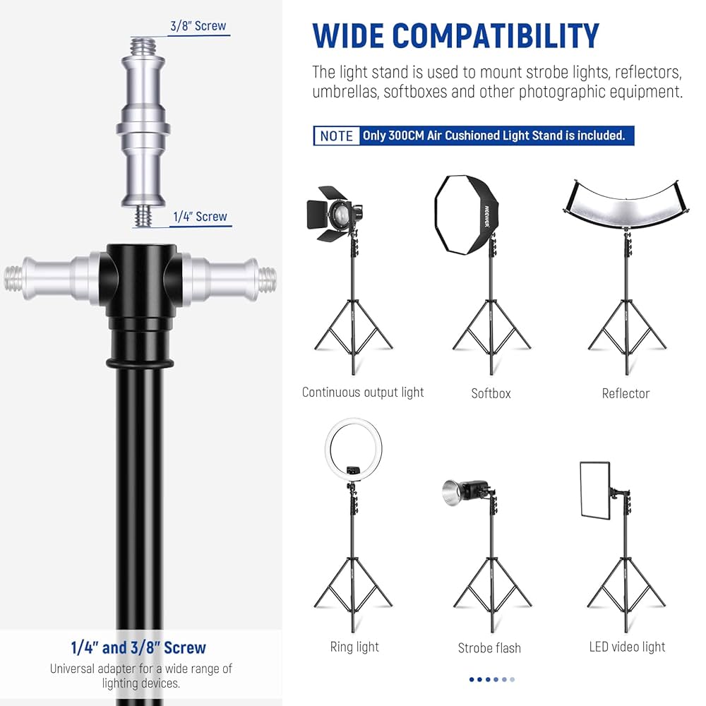 Amazon.com : NEEWER 9.8ft/3m Air Cushioned Light Stand