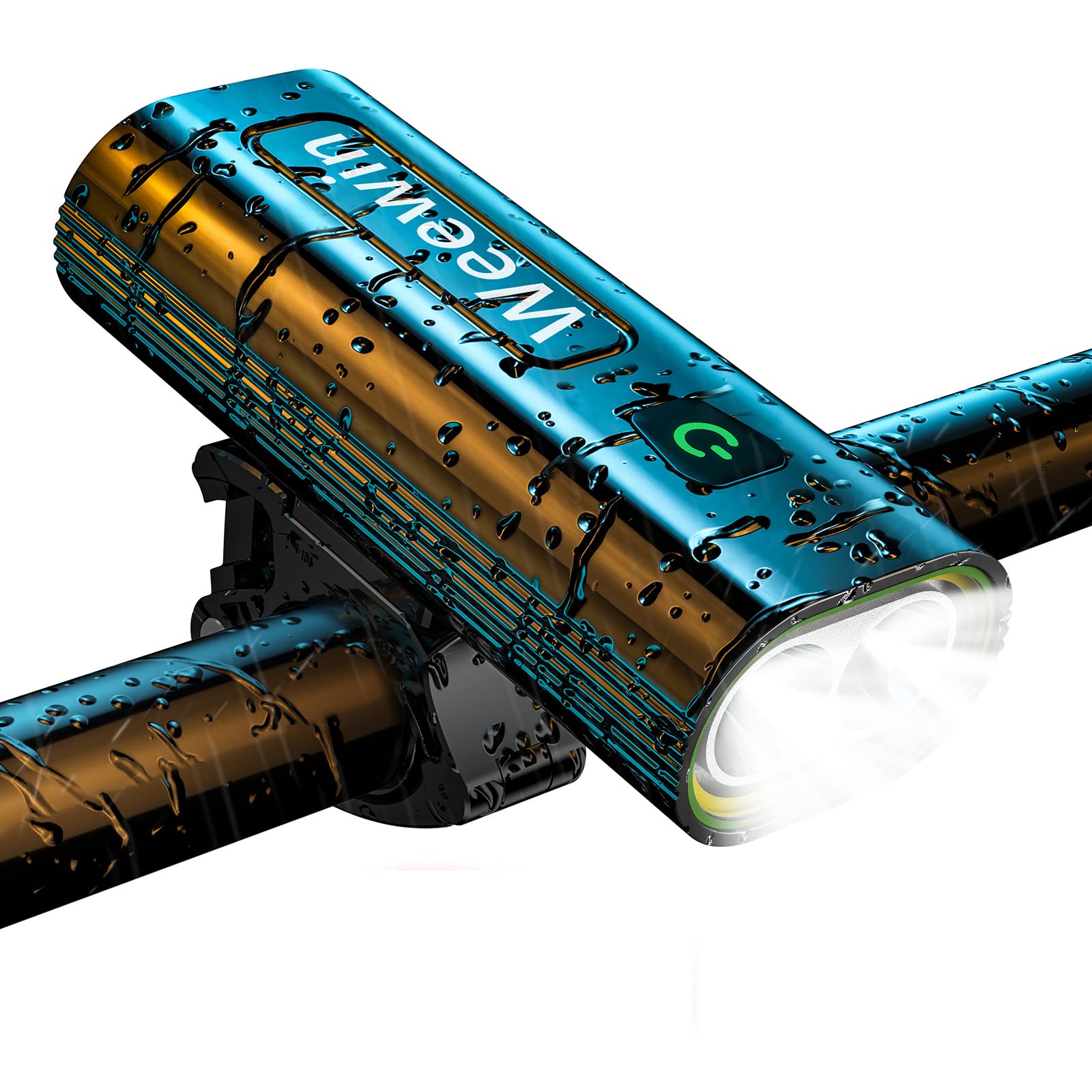 USB Rechargeable Super Bike Headlight and Back Light Set, Runtime 18+ Hours 7000 Lumen Bright Front Lights Tail Rear LED, 16 Light Mode Bike Light Taillight Options Fits All Bicycles Road Mountain