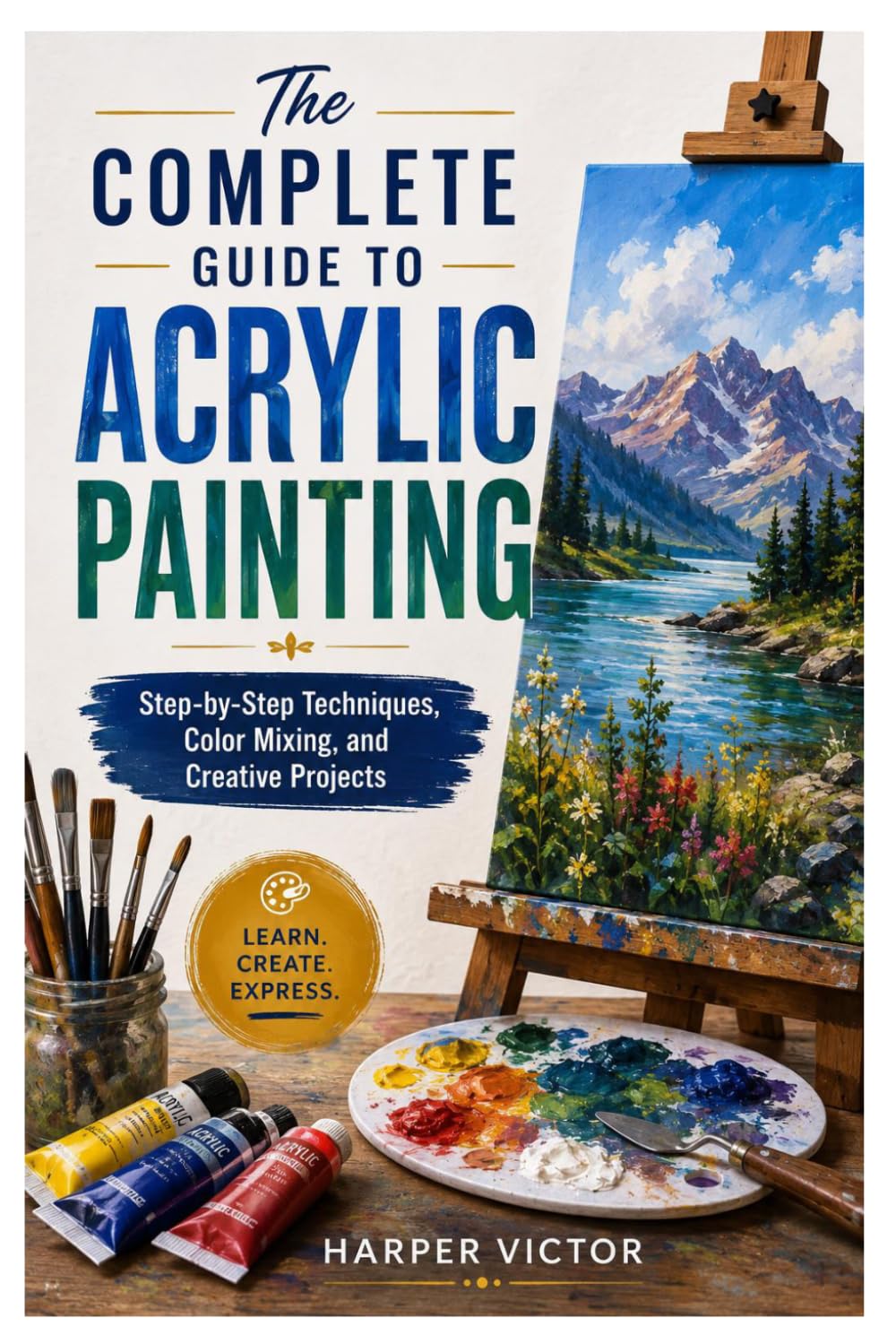 The Complete Guide to Acrylic Painting: Step-by-Step Techniques, Color Mixing, and Creative Projects