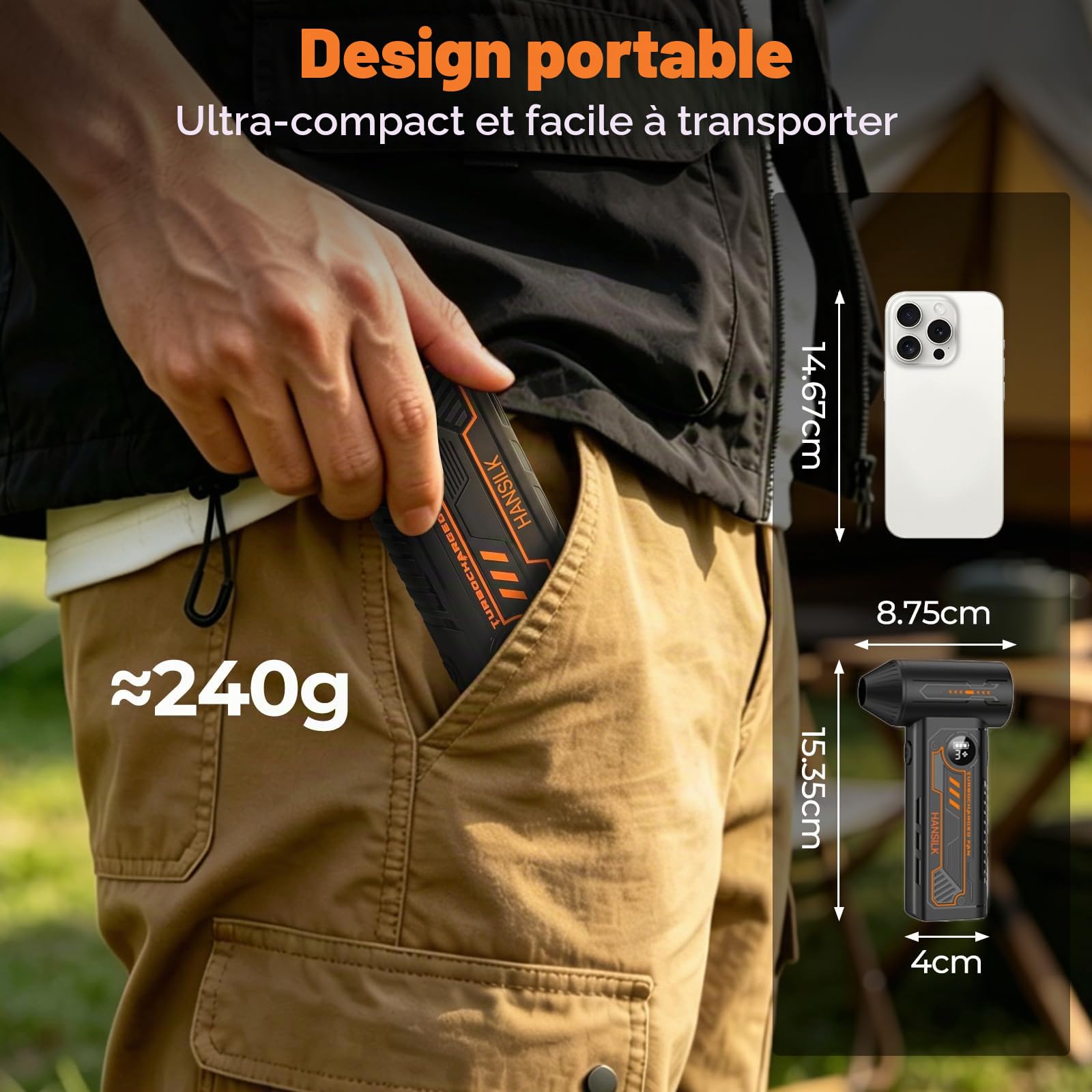 HANSILK Souffleur Air Comprimé 150000 TR/Min 4 vitesses réglables | équipé d'un écran LED et Sans fil et portable.pour nettoyer PC, clavier, voiture, intérieur et extérieur de la maison