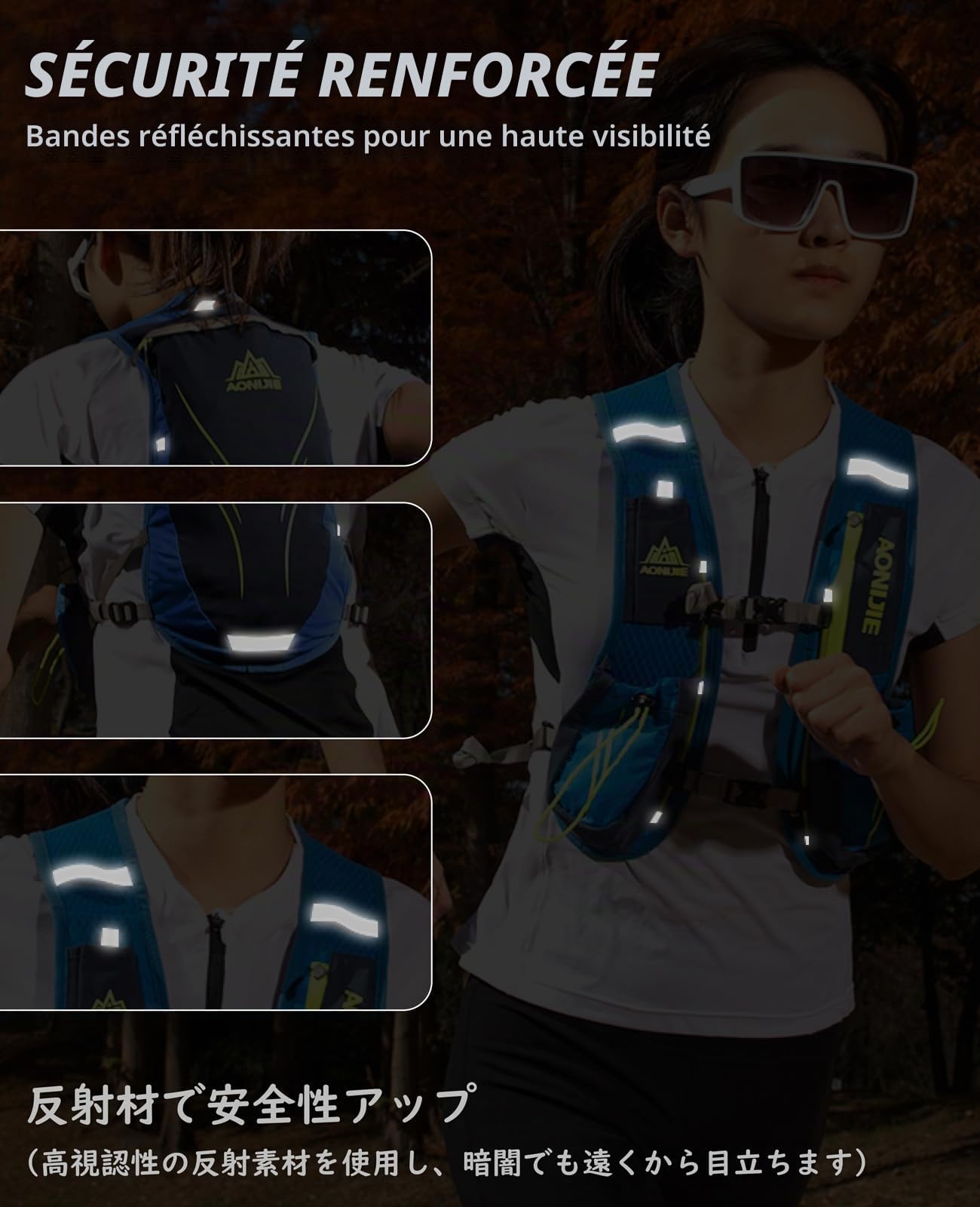 TRIWONDER Sac Trail 5,5L Gilet d'Hydratation Sac à Dos Hydratation Léger pour Marathon Randonnée VTT Course Running Homme Femme