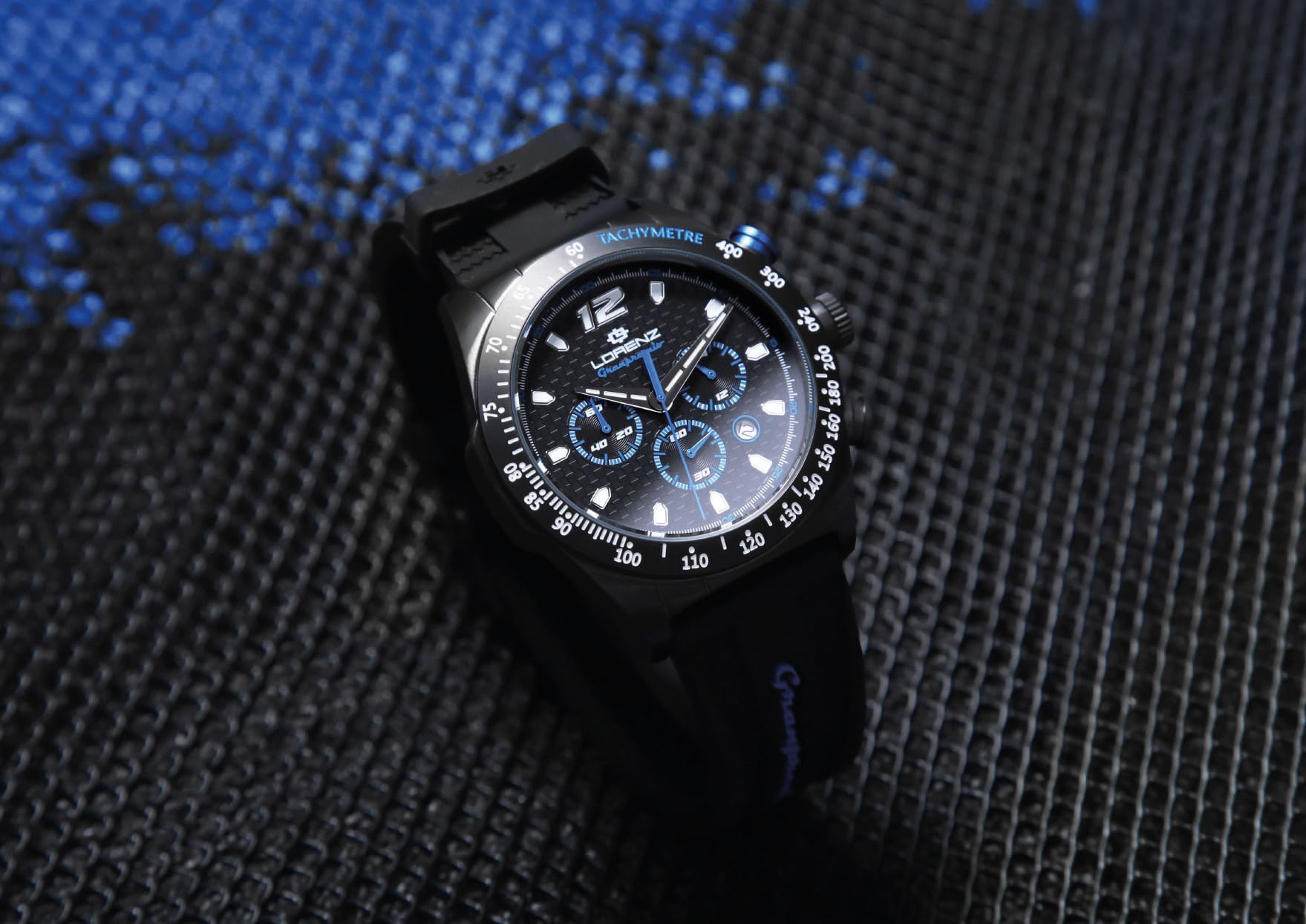 Lorenz Granpremio 030267BB - Orologio Sportivo da Uomo - Orologio Cronografo al quarzo - Orologio con Cinturino in Gomma - Sub 100 metri