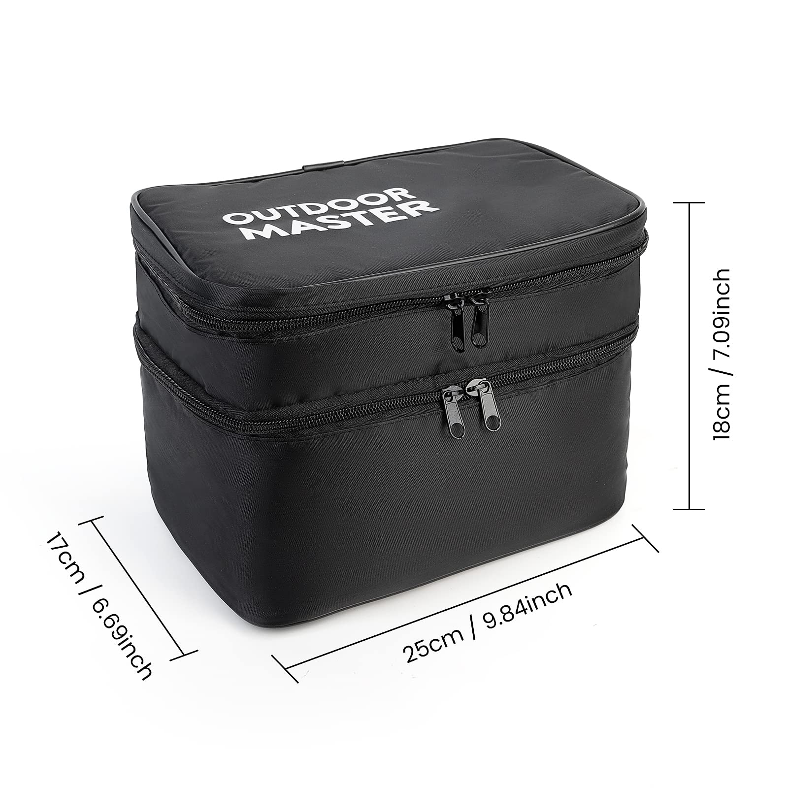 OutdoorMaster Kit de afinación y encerado para esquí y snowboard con plancha de cera, cera universal, afinador de bordes, cepillo, raspador de cera, Ptex, tornillo de fijación, banda de goma (negro, - 4