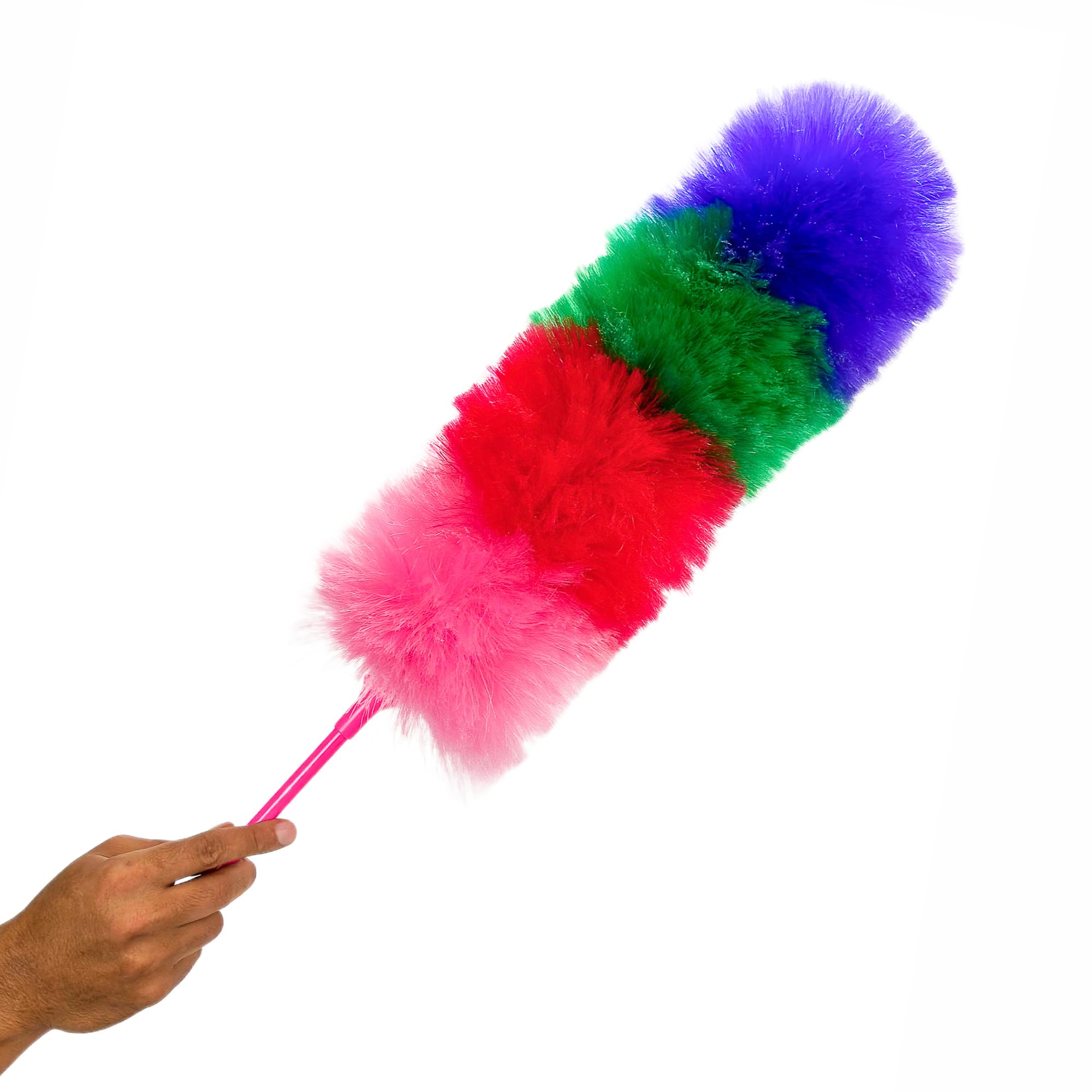 Home Kitchen Large 27" Inch Static Duster - With Multi Color Microfiber Cloths, Electrostatic Feather Duster Attracts Dust Like A Magnet, Assorted - View #12
