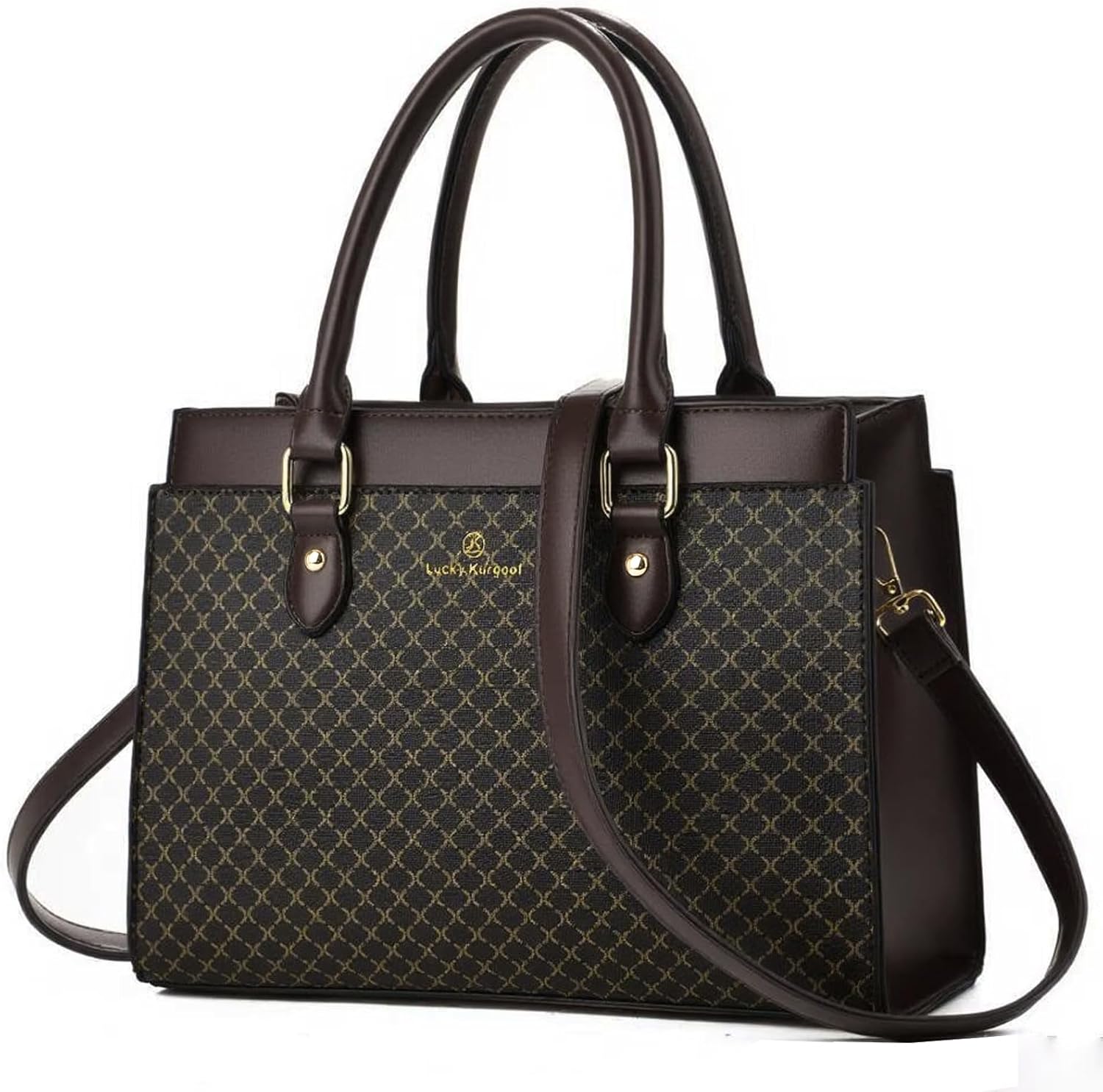 KURGOOL Handbags Purses for Women, Trendy Leather Dual-tone Tote Purse, Designer Handbag Shoulder Bag Top Handle Satchel Bags