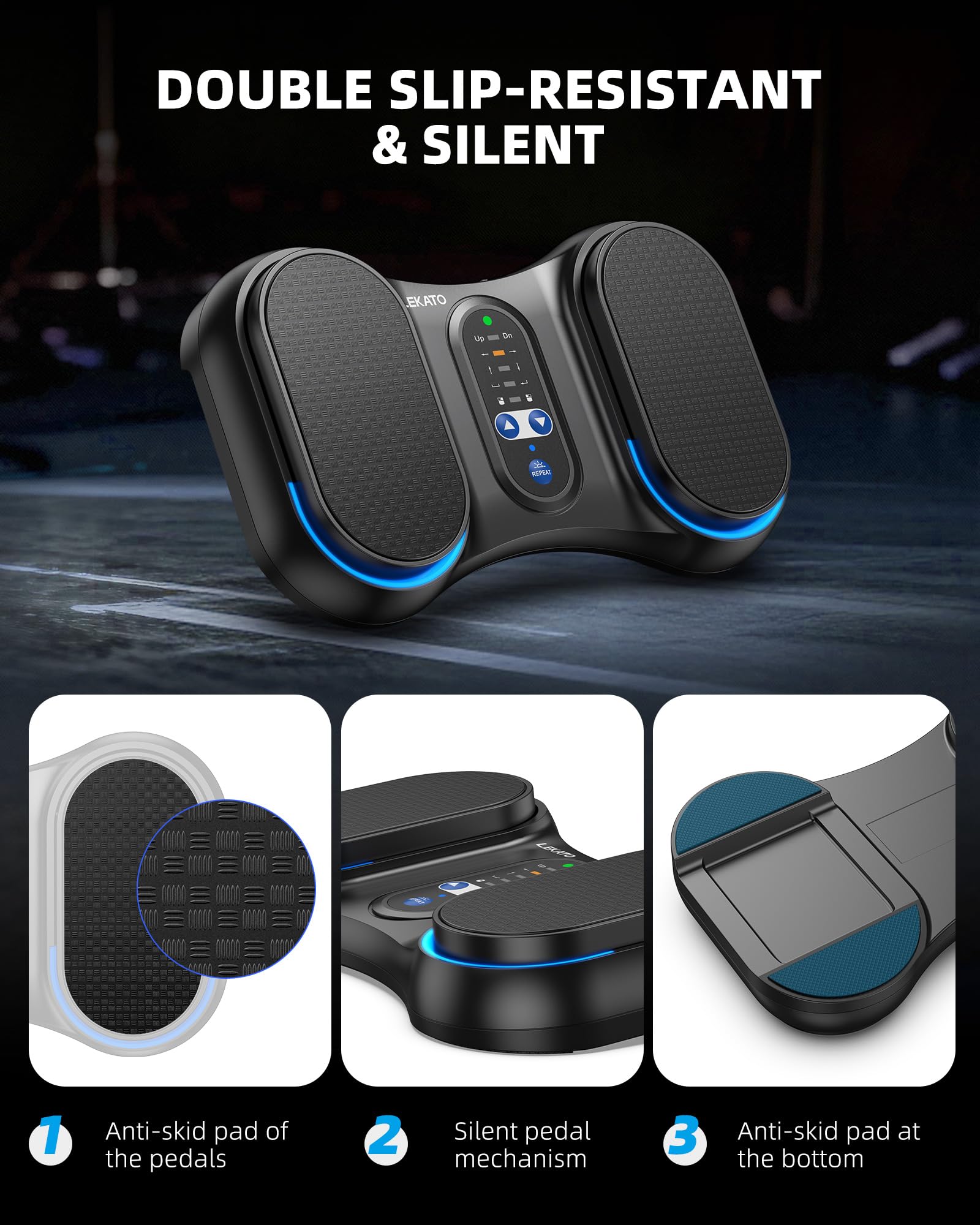 LEKATO Bluetooth Page Turning Pedal, Wireless Page Turner, Wiederaufladbarer Fußschalter für Telefon, Tablets, Tragbares Fußpedal, Kompatibel mit Android und iOS