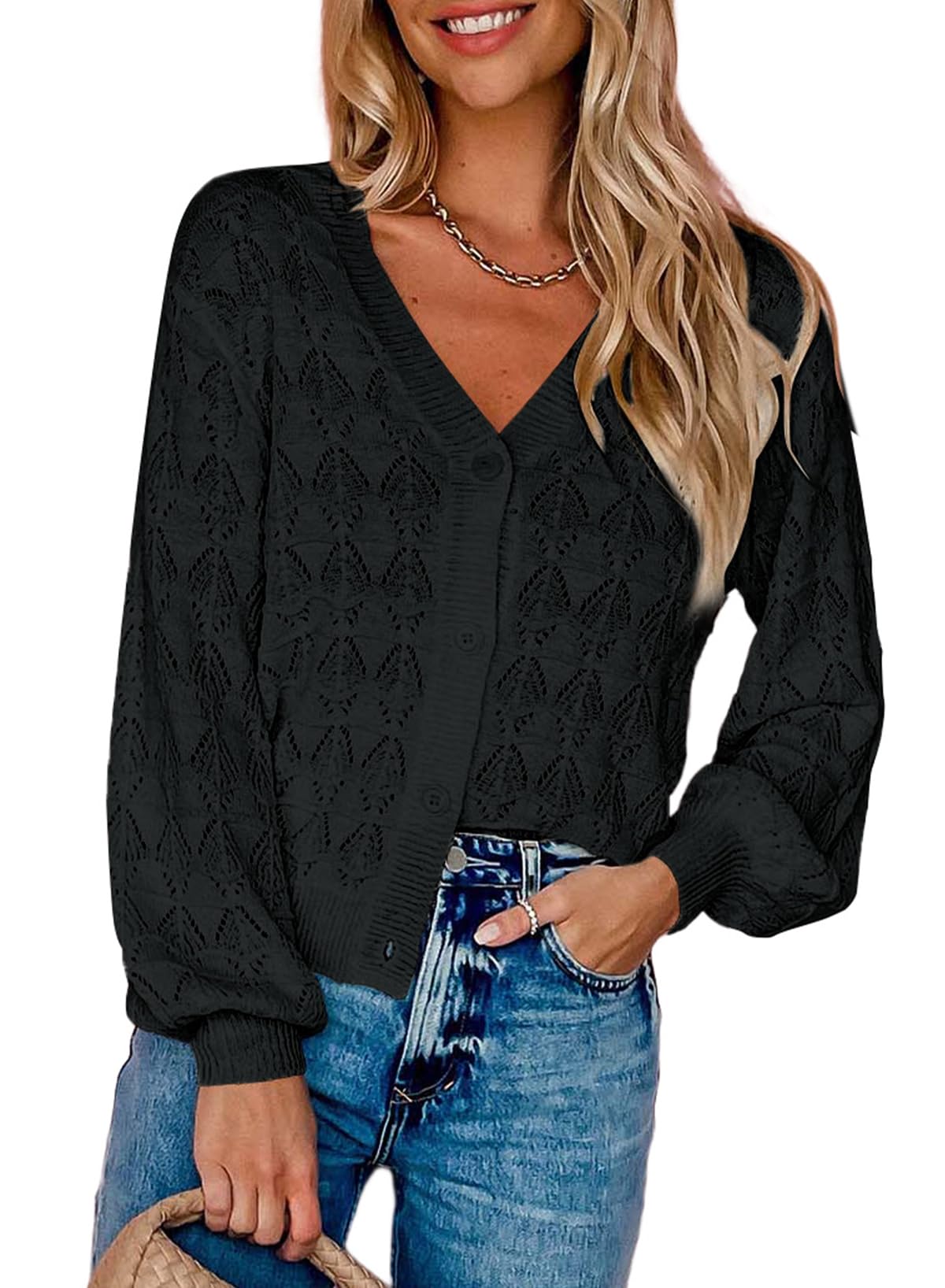Dokotoo Damen Bluse Rundhals Flügelärmel T-Shirt Sommer Spit