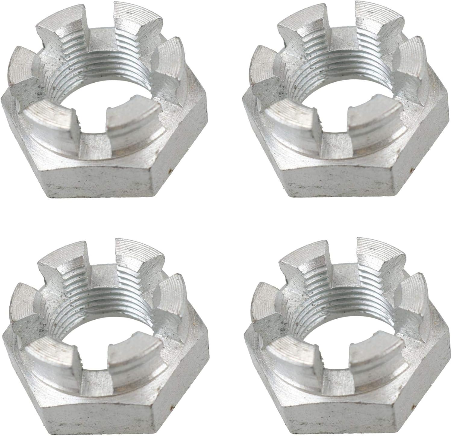 4 Pack M20 x 1.5 Slotted Castle Nut Trailer Wheel Hub Castellated Hub Bearing