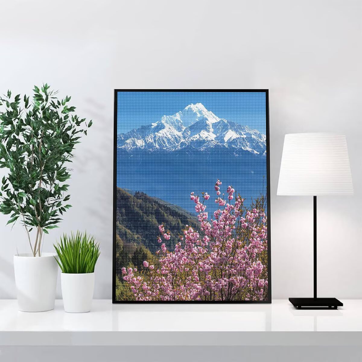 Diamond Painting Kit Completo, Diamond Painting Giappone, 5D Pittura Diamante Kit Manualidades Adultos DIY Diamantini Crystal Art Disegni Ricamo a Punto Croce Artigianale, 60x90cm Monte Fuji j0-645