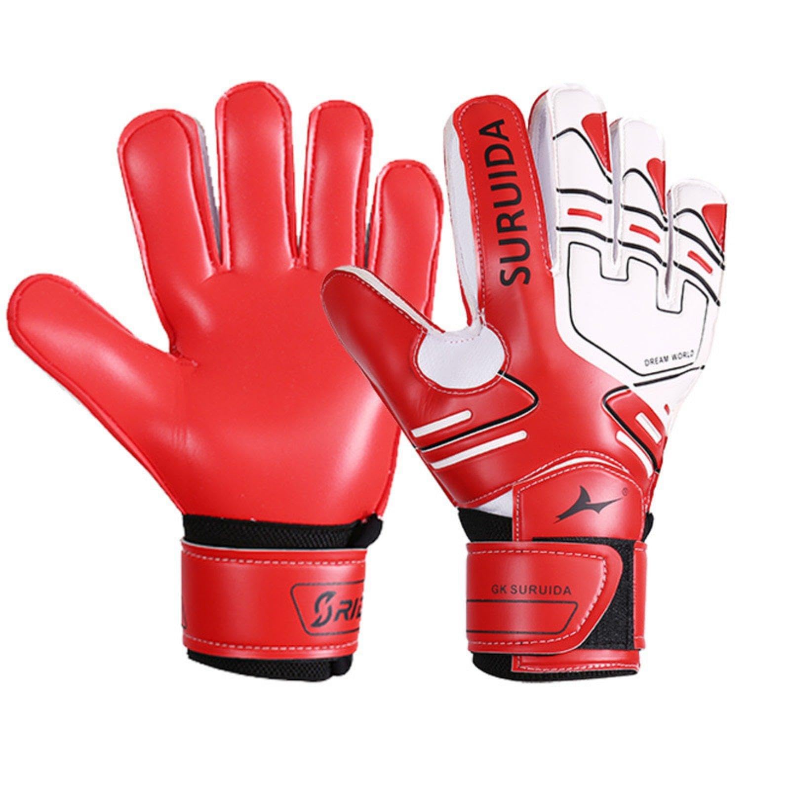 Finger Support Goalkeeper Gloves Wear Resistant Soccer Goalkeeper Gloves Training Athletic Gear Gear for Adults, Teens, Match Red 8-image-7