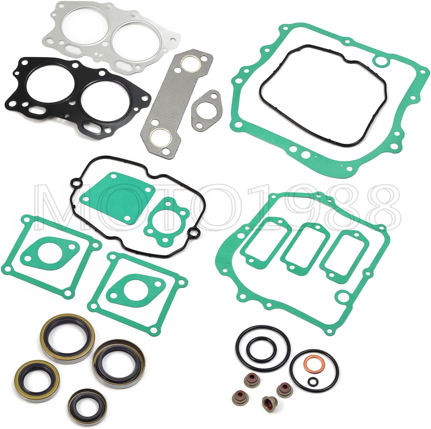 Engine Rebuild Kit Top End Piston & Ring STD & Gasket Seal Exhaust Intake Valve For EZGO 4 Cycle Gas Golf Cart 350cc EH35C MCI Fuji Robin Engine 1996-2002