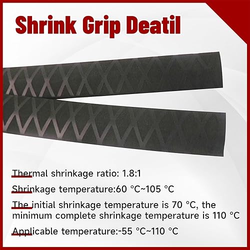 Miniatura 4 de X-Tube - Tubos envolventes termorretráctiles 39 y 64 pulgadas de longitud para agarre de varillas  5 colores 14 tamaños