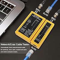 Vista 2 de BNC Probador de Cable Portátil BNC RJ45 Ethernet Continuidad Probador de Cable Comprobador Comprobador