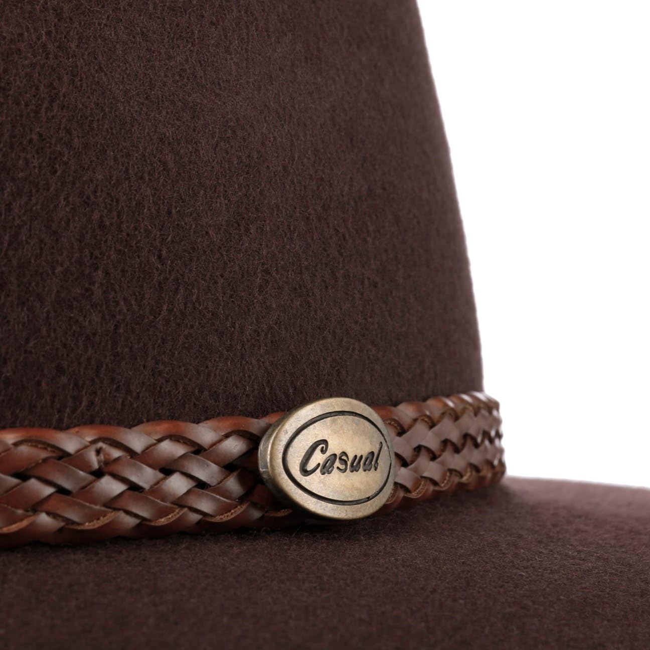 LIPODO SOMBREROSHOP Outdoor Traveller Sombrero Fieltro de Lana Banda de Piel Sintetica Unisex Otono Invierno