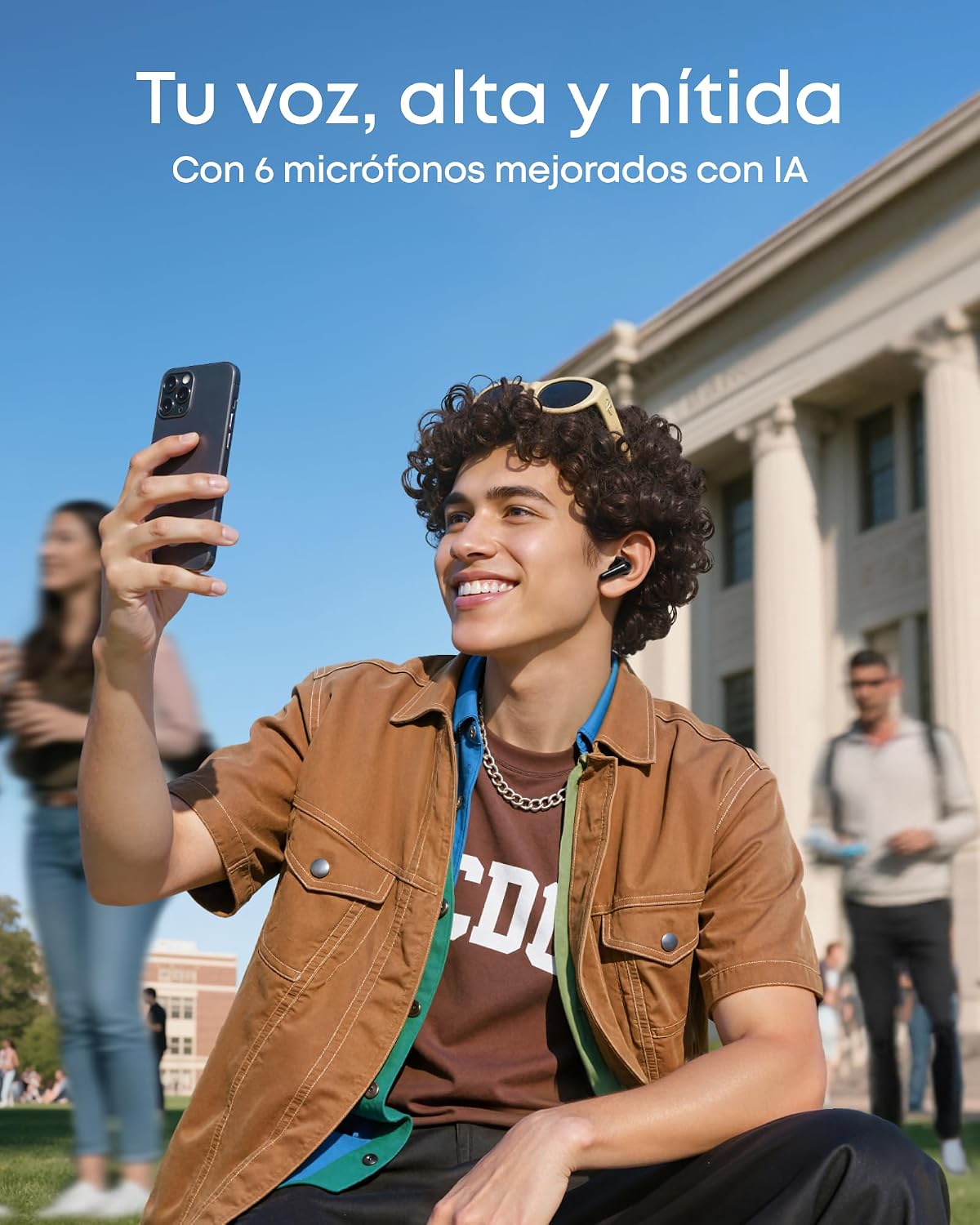 soundcore P31i Auriculares Inalámbricos Bluetooth de Anker, Cancelación de Ruido en Tiempo Real, Auriculares Traductores, Sonido de Alta Resolución LDAC, 50h de Uso, Carga Rápida, Audio Espacial, IP55 8