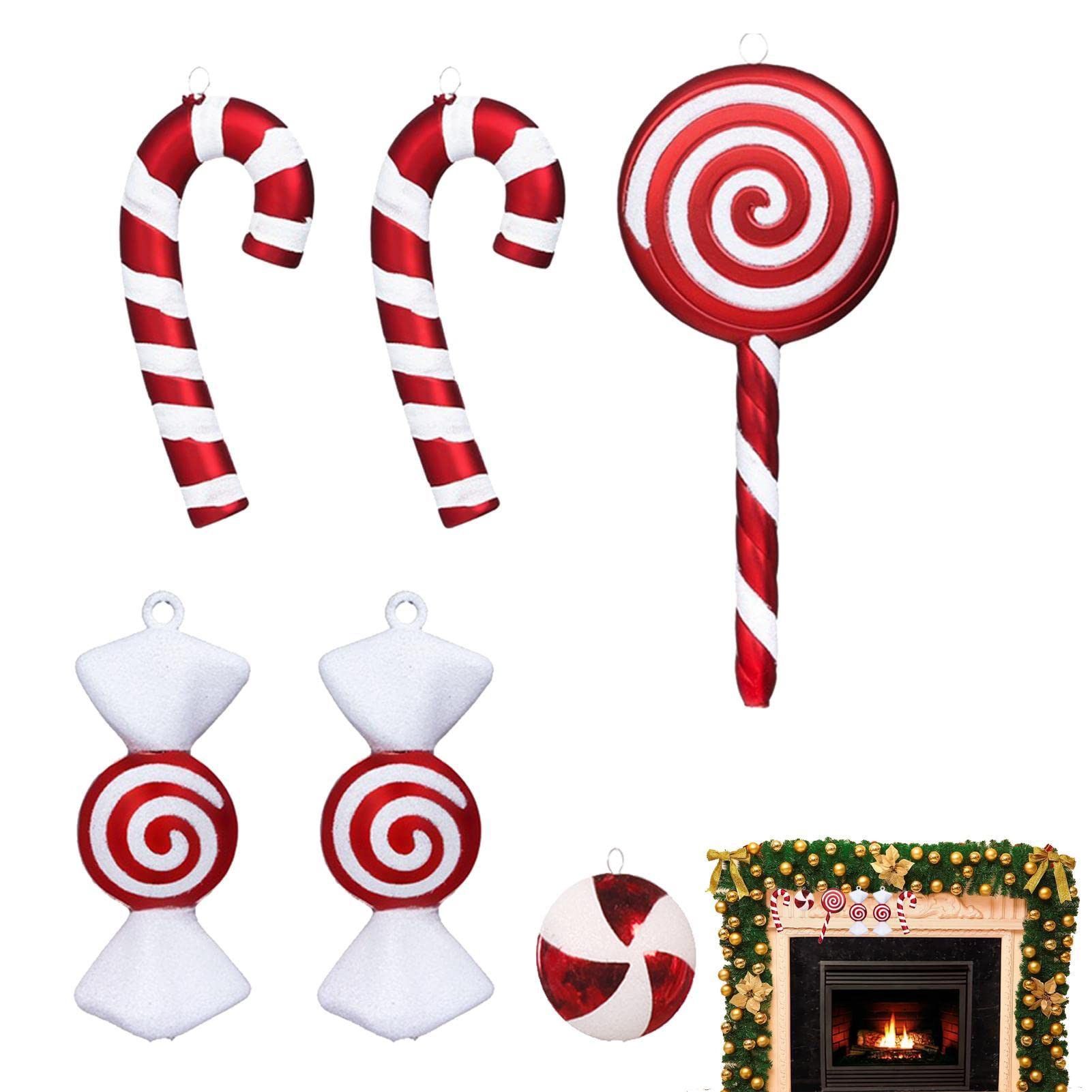 Bastoncini di Zucchero Natalizi, 12 Candy Cane Natale, Glitter Bastoncini Zucchero Decorazioni per Albero di Natale con Funi Plastica, Oro e Bianco, 13cm