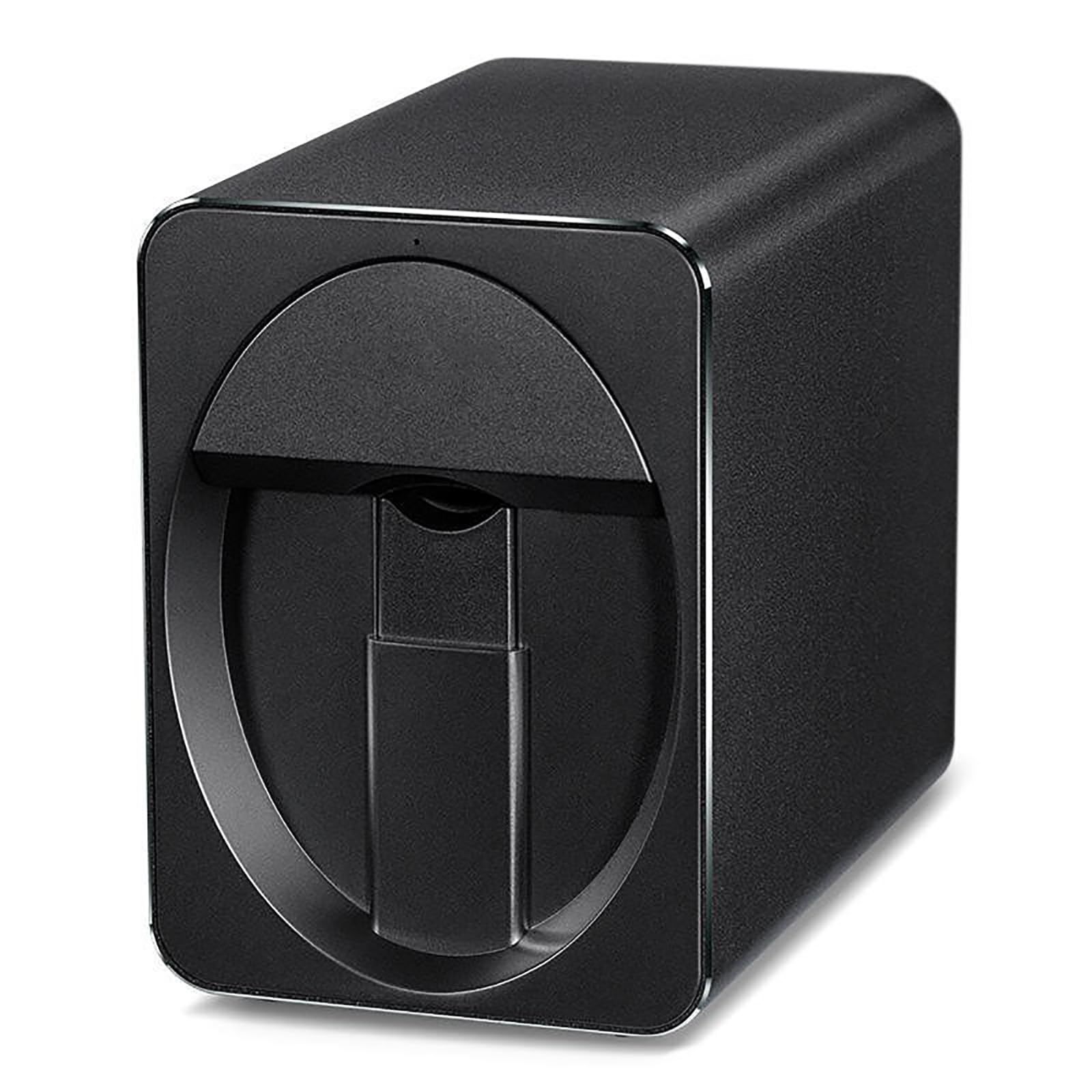 HZFAIGLL Smart 3D Nail Art Printer, Mini Portable Nail Painting Machine, Black Metal Body, Control Through Free Mobile App, for Home Usage Nail Salon