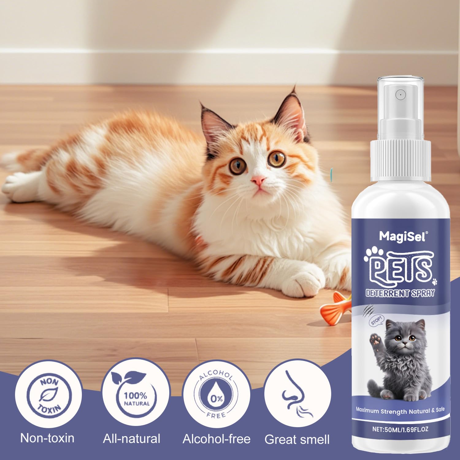 Spray repellente per gatti, protezione antigraffio per divano e gatti, anti-graffio, anti-graffio, anti-graffio, anti-graffio, protegge per interni ed esterni, adatto per divani, pavimenti, mobili