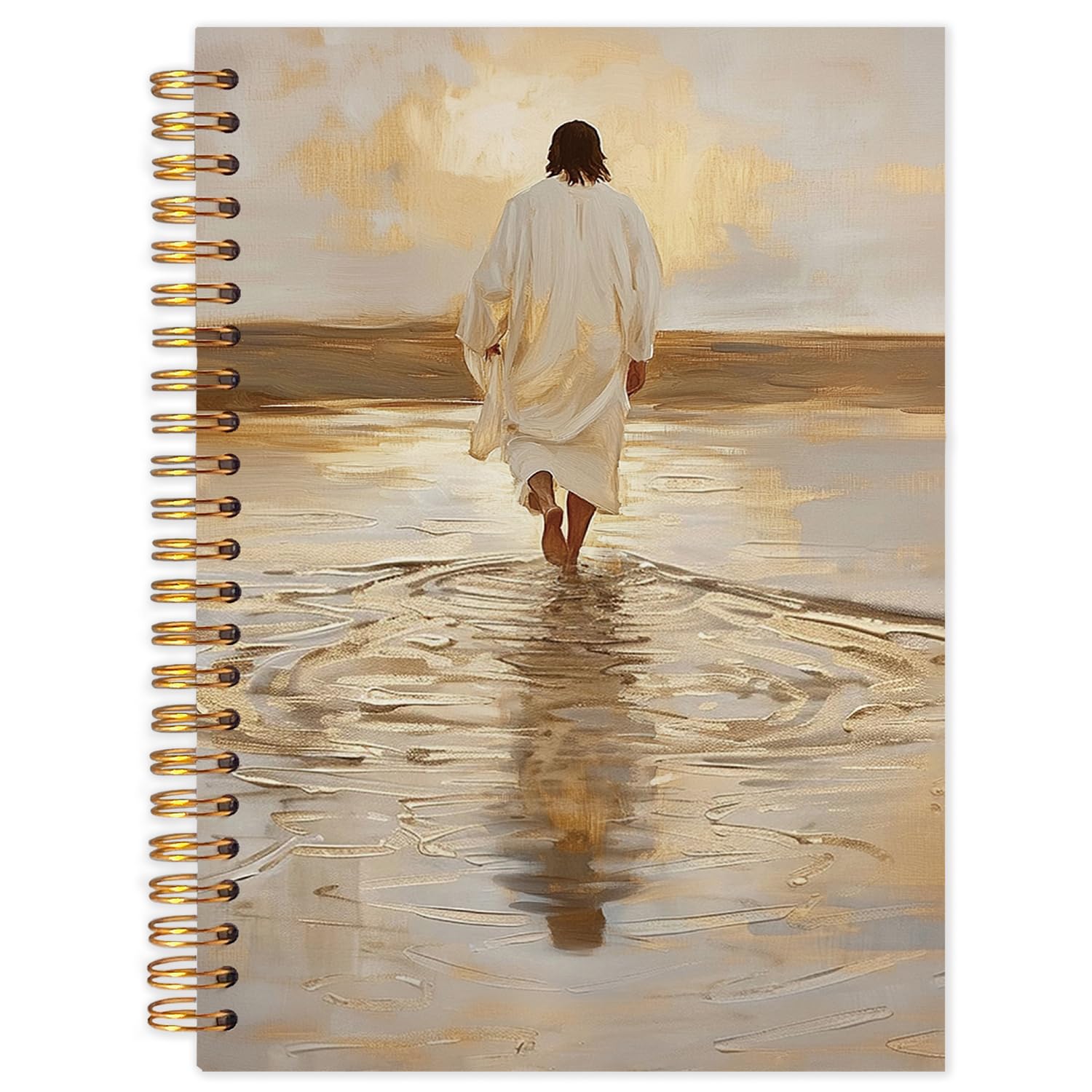 SNNDER Cuaderno de Jesús, cuaderno de notas de iglesia, diario de oración para mujer, cuaderno de espiral, tapa dura de Jesús, 5.5 x 8.3 pulgadas