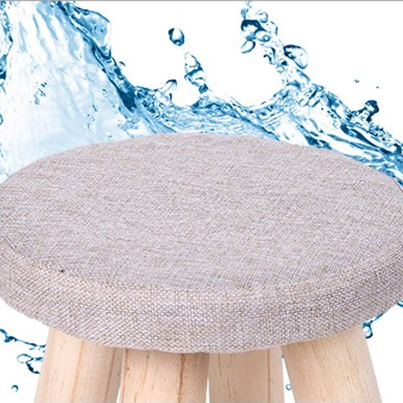 Poggiapiedi contenitore rotondo pouf poggiapiedi, Pouf rotondo imbottito con gambe multicolore(Green)