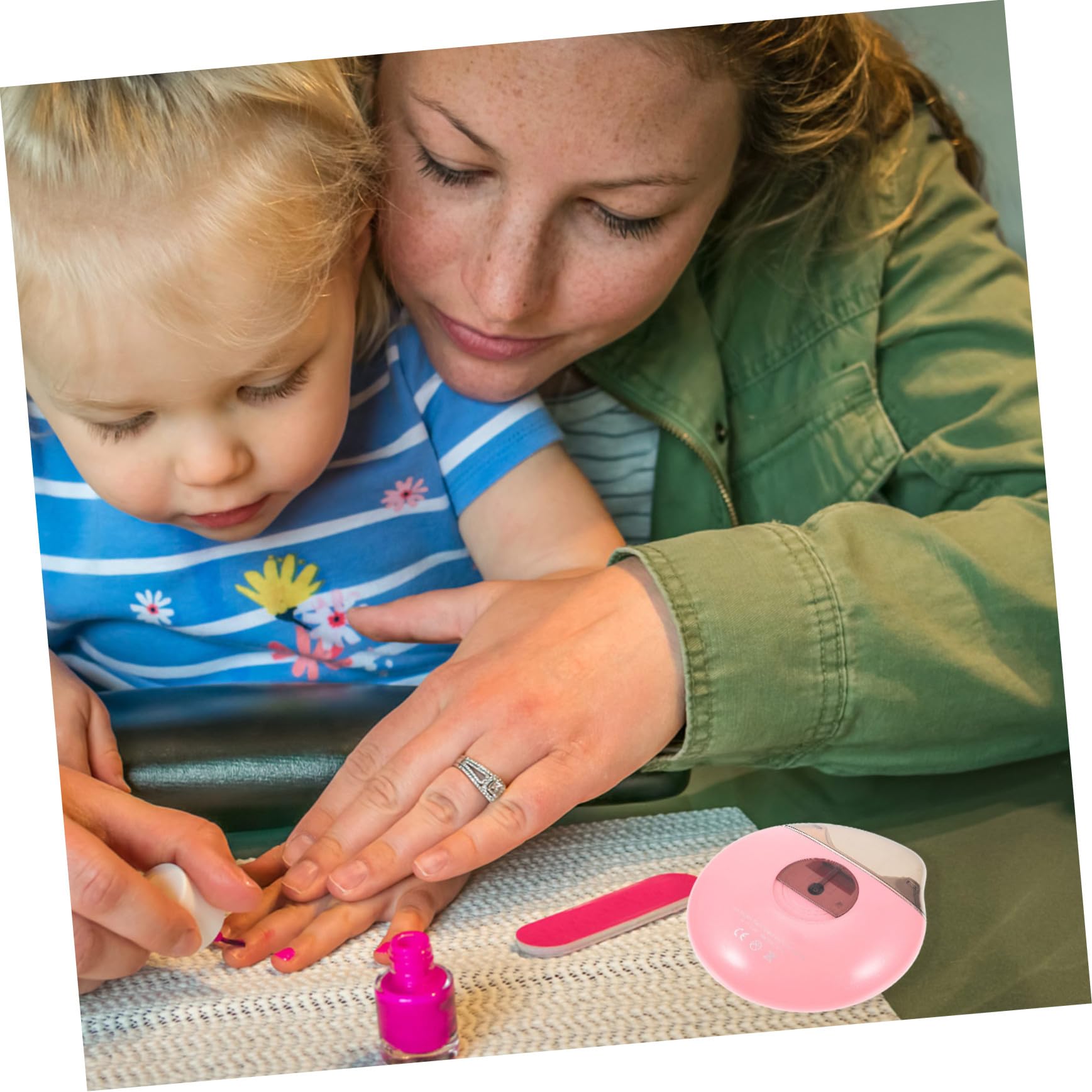 1 Set Cortaúñas Eléctrico para Niños con Cabezales de Recambio, Kit de Uñas Portátil para Bebés y Adultos con Función Antiparpadeo