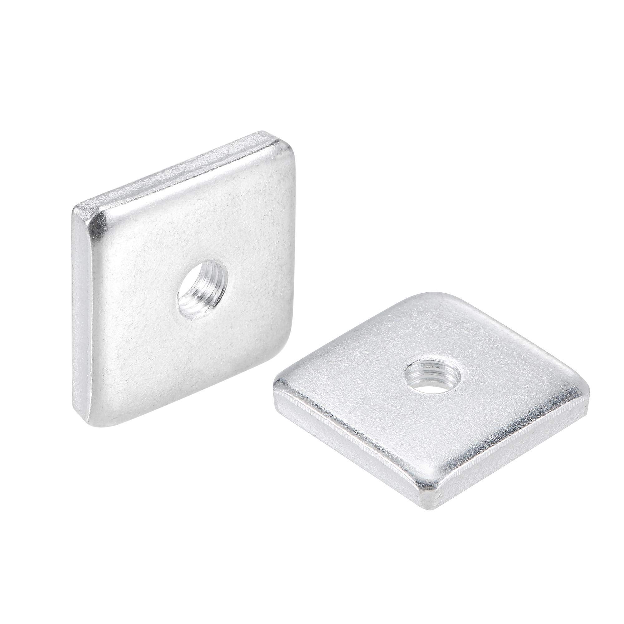 Écrous carrés M6 visserie zinguée 25mm épaisseur 5mm pour rail de montage