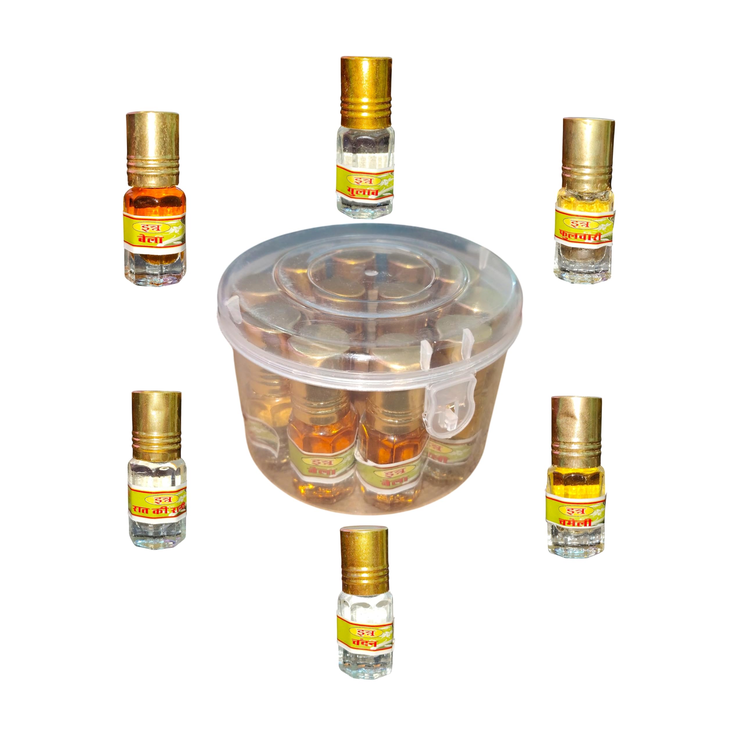 Jahnavi Natural Premium Attar Gift Pack, Non-Alcoholic Itra Set for Home Mandir, 12-in-1 Fragrances-picture-33