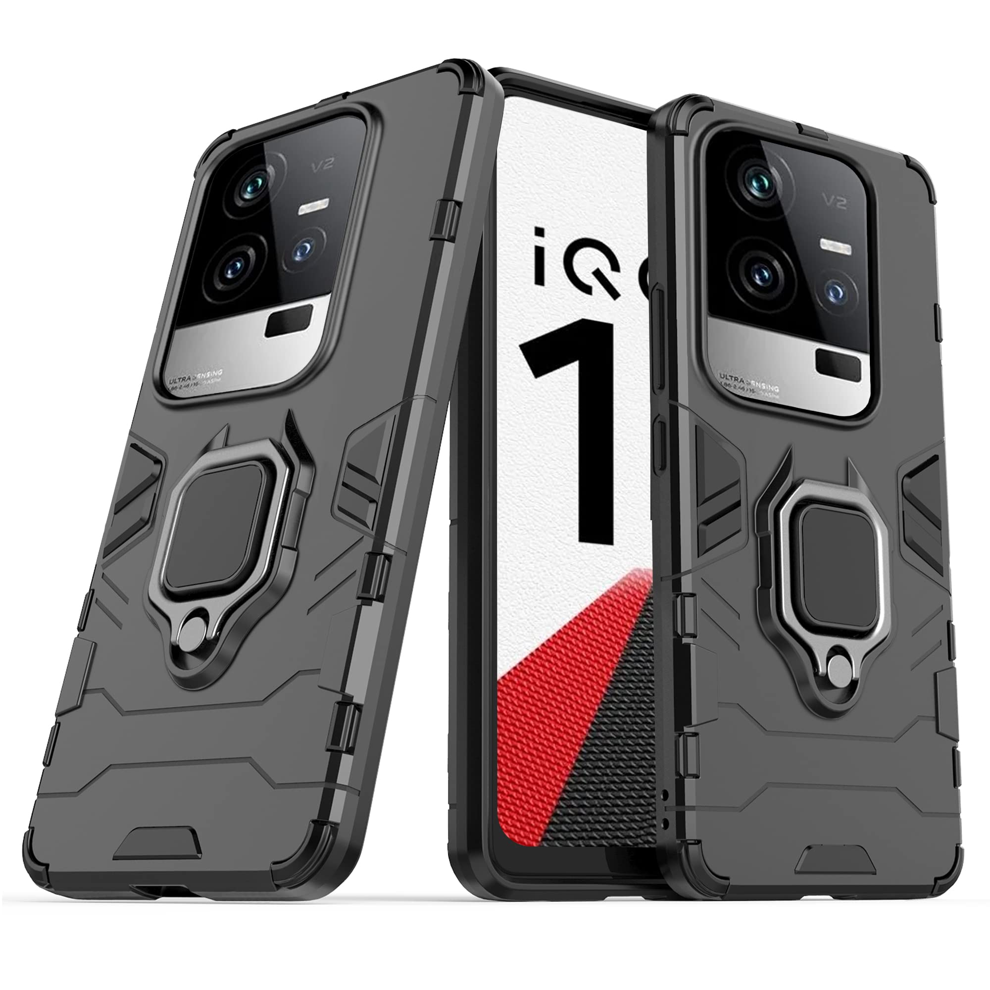 CEDO Rugged iQOO 11 (5G) Defender Case | Rotating Ring Holder & Kickstand in-Built | Military Grade Armor | Bumper Back Cover (Black) (B0BVMLNGB5) Amazon Price History, Amazon Price Tracker